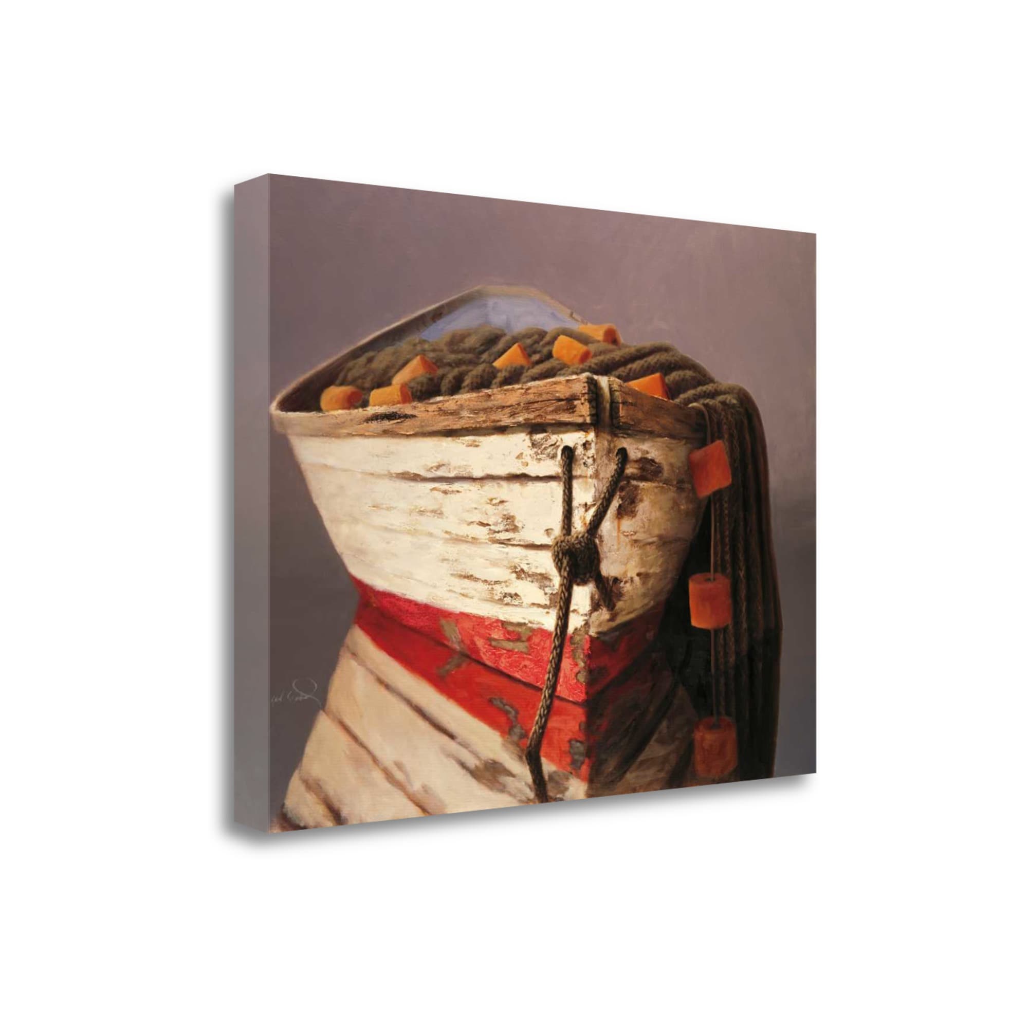 Tangletown Fine Art ICS1060D-2721C Swampscott Dory Karl Soderlund 21-in H x 27-in W Coastal Print on Canvas