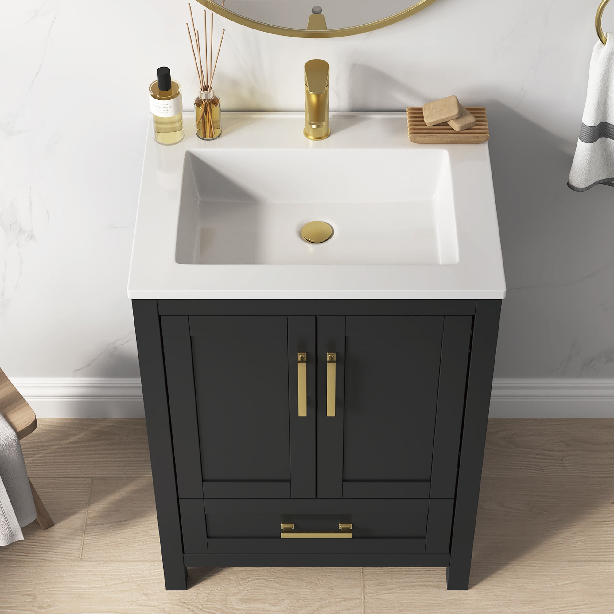 DELUXE LIVING V24033KD-24BK Bath-Vanity-Combo - View #11