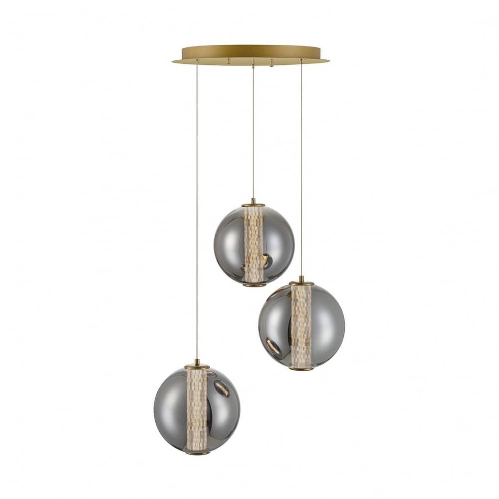Eurofase A-EUROFASE-45736-024 Atomo 3 - Light Gold Contemporary / Modern - LED Glass And Metal Pendant Light