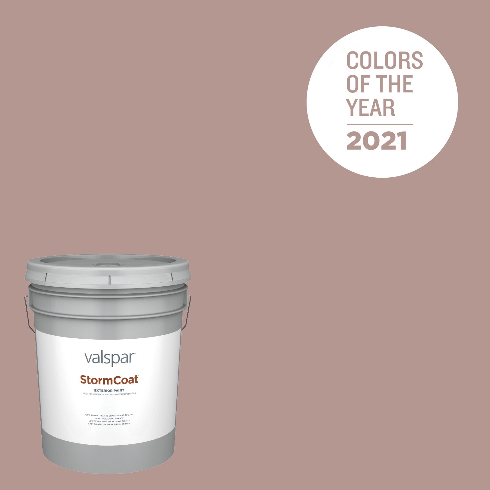 Valspar 1005-10A-148692 Storm Coat Semi-gloss Cherry Taupe 1005-10A Latex Exterior ( 5-gallon )
