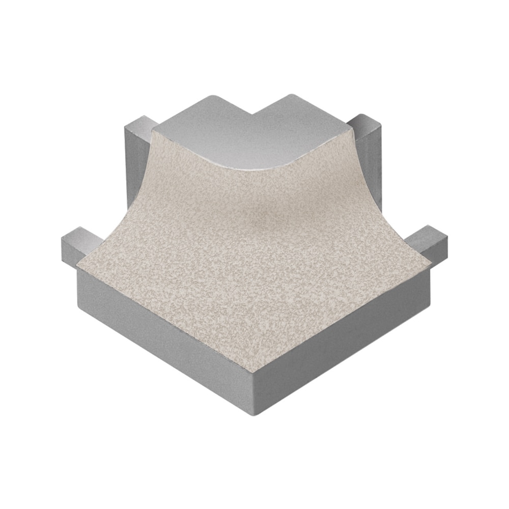 Schluter Systems E90/AHK1S/TSI Dilex-AHK 0.5-in W x 1.0-in L Ivory textured color-coated aluminum Aluminum Outside corner Tile Edge Trim