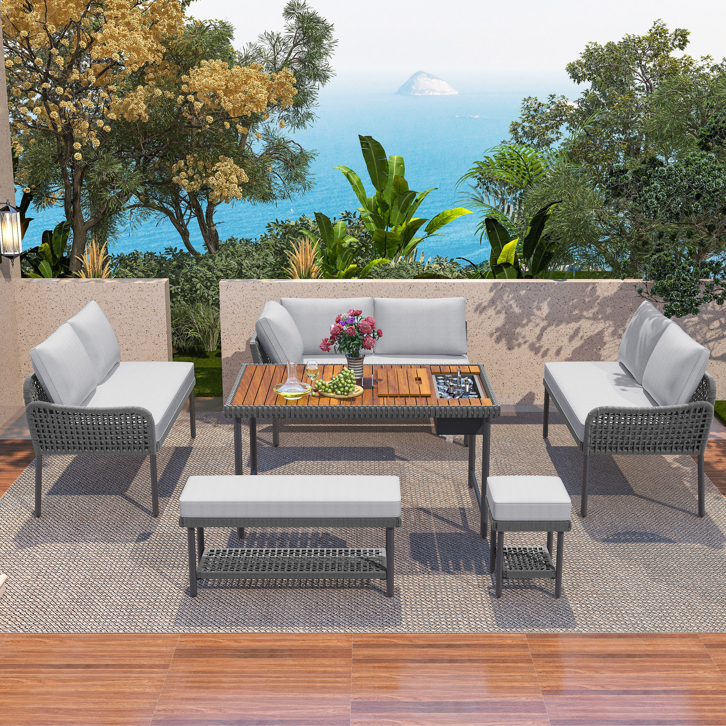 Dimakai DK-US-78AAE Patio-Conversation-Sets - View #2