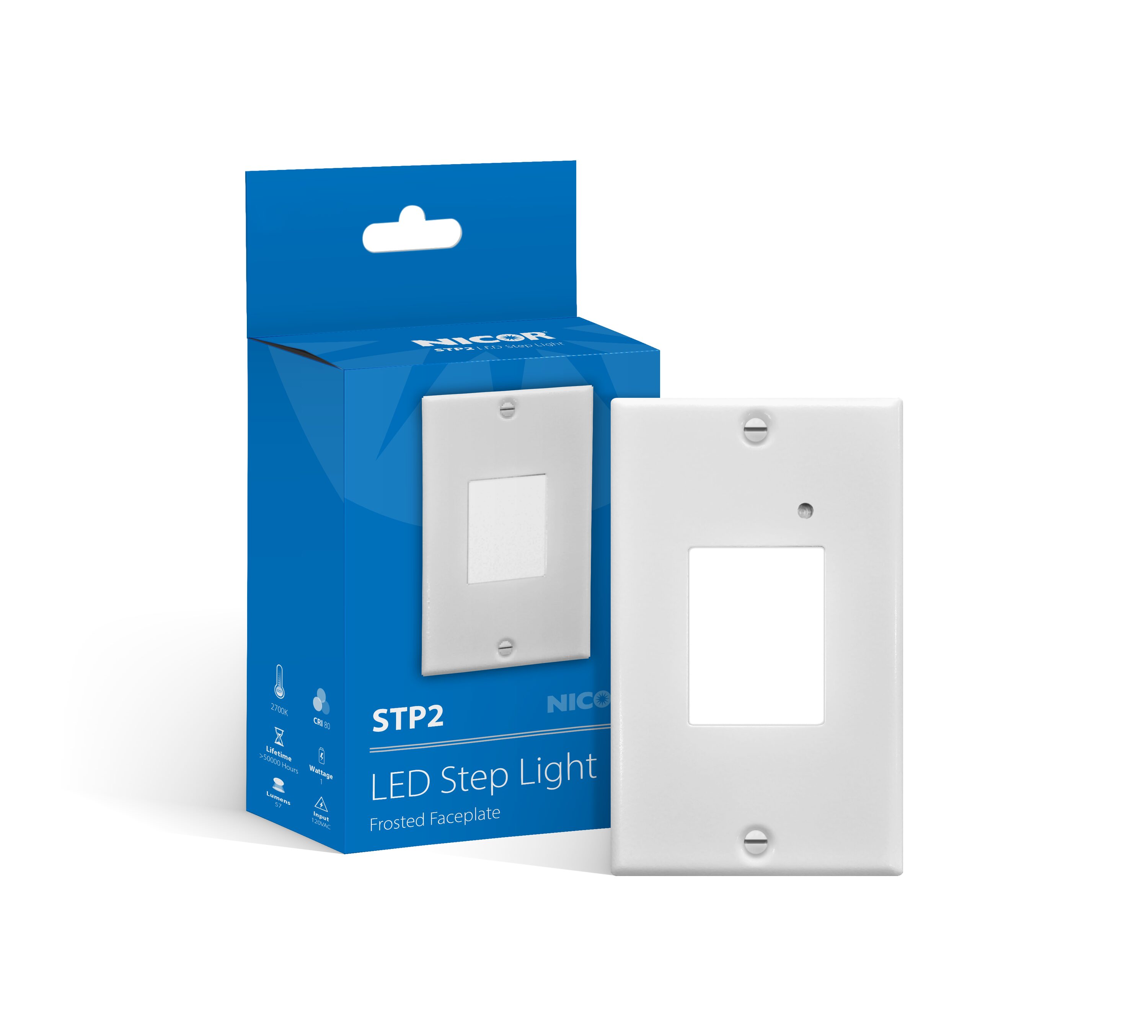 Nicor Lighting STP2F120WHPC STP2 57 -Lumens 1.5 -Watt White Line voltage Hardwired LED Outdoor Path Light ( 2700-K )