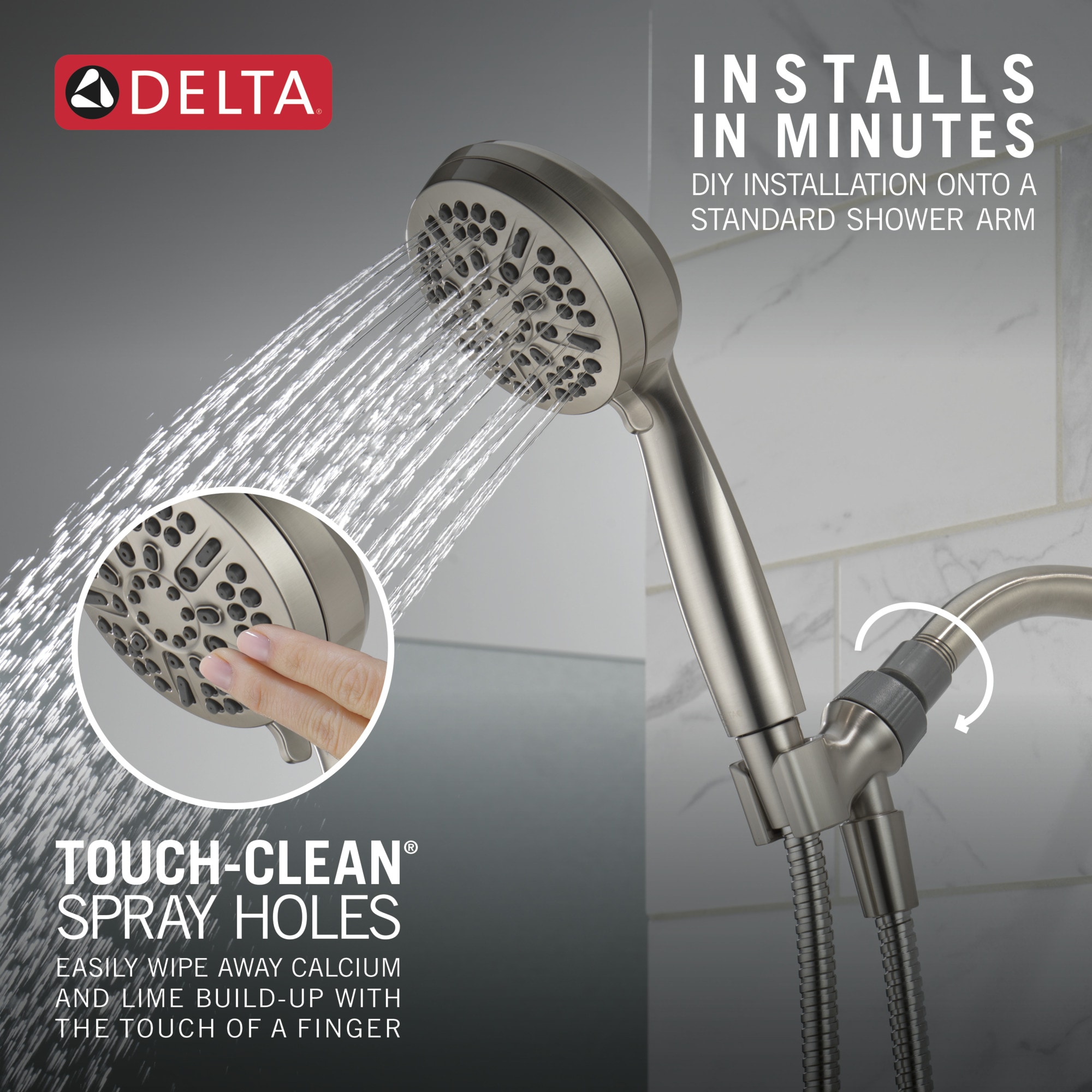 Delta 75511SN Fixed-Showerhead - View #4