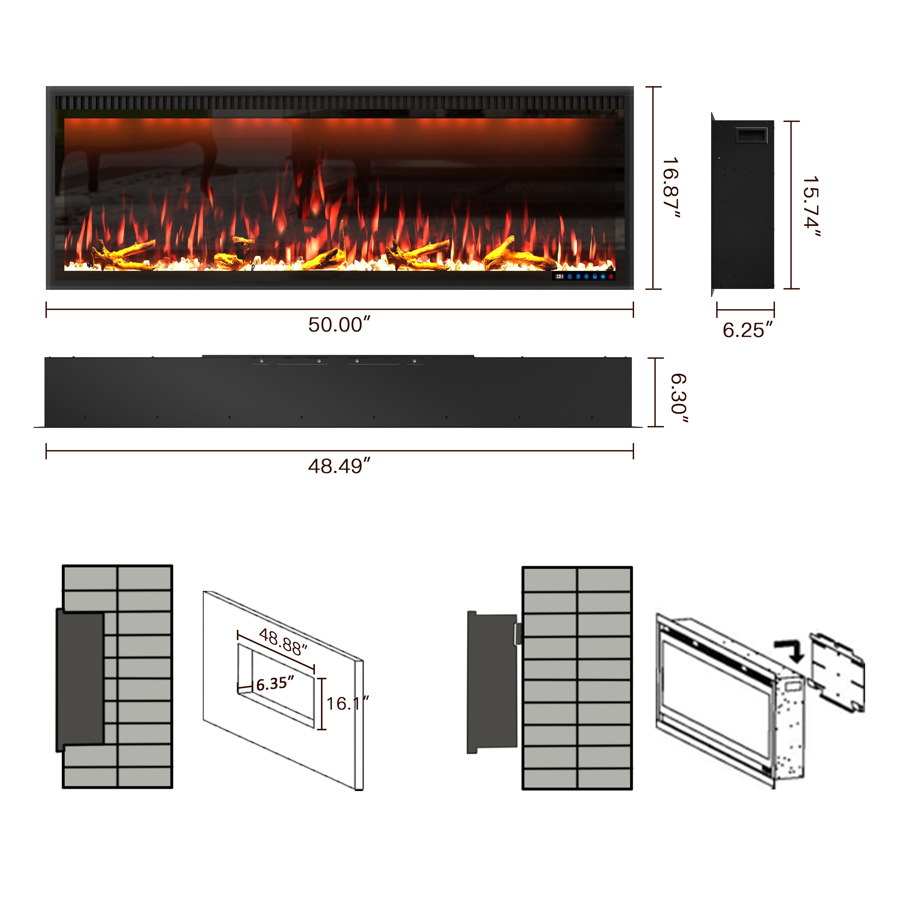 Mondawe MO-WE89416 Electric-Fireplaces - View #11