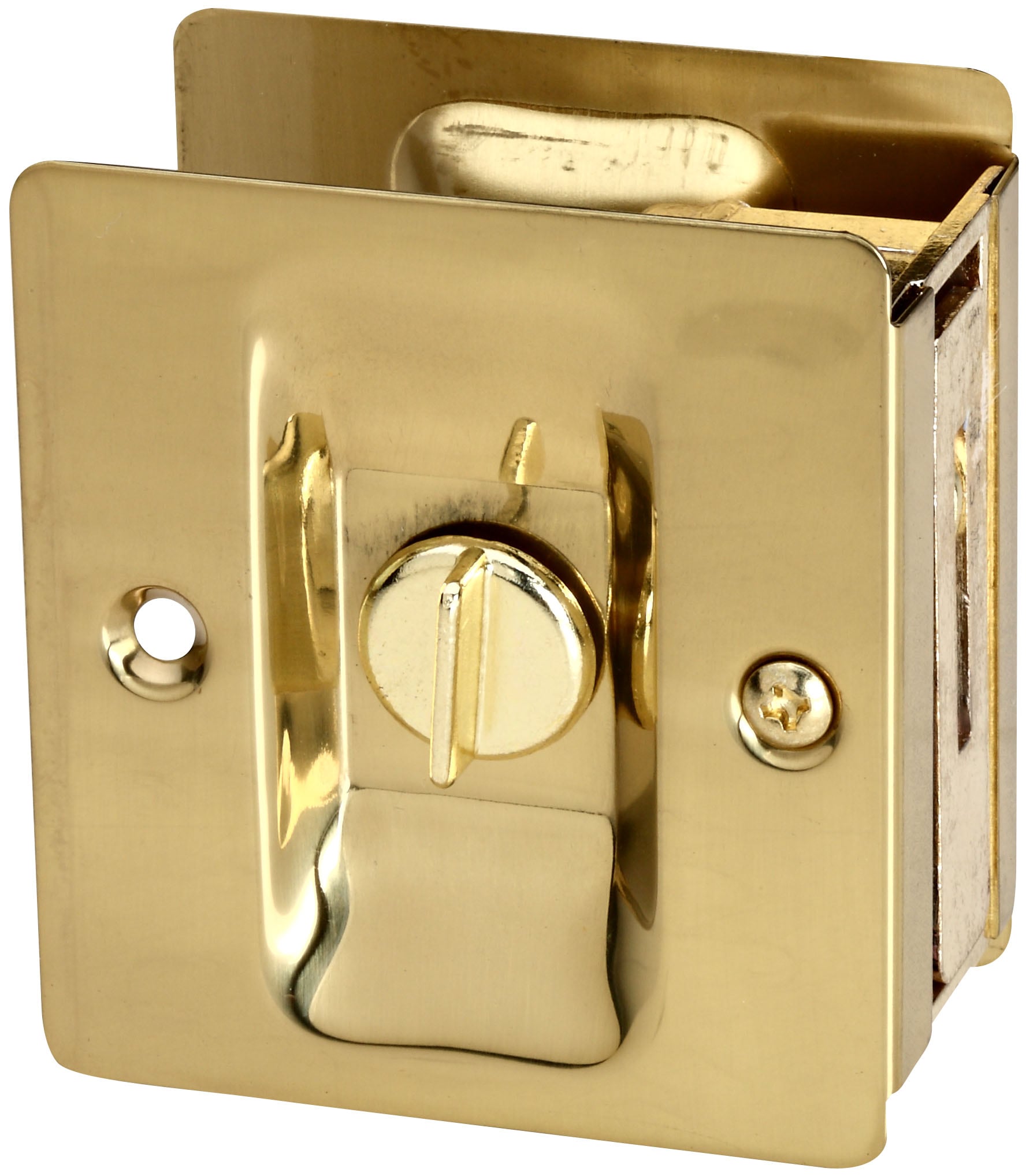 National Hardware 2.75-in Satin Brass Pocket Door Pull in the