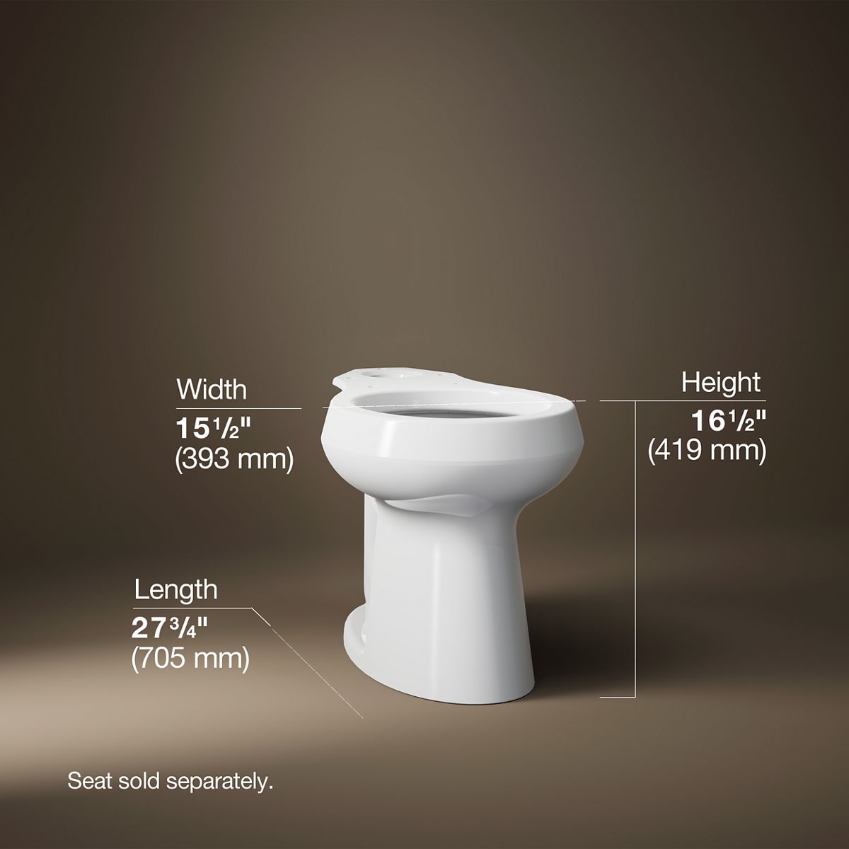 KOHLER K-5393-0 Toilet-Bowls - View #3