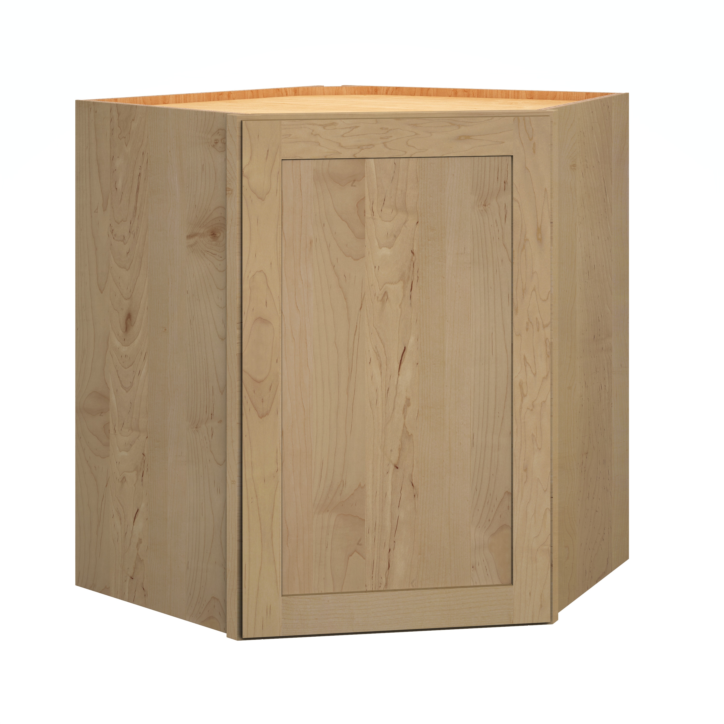Diamond Express 331-DW302424R Jamestown 24-in W x 30-in H x 24-in D Coastline Brown Diagonal Corner wall Fully assembled Plywood Cabinet (Recessed Panel Shaker)