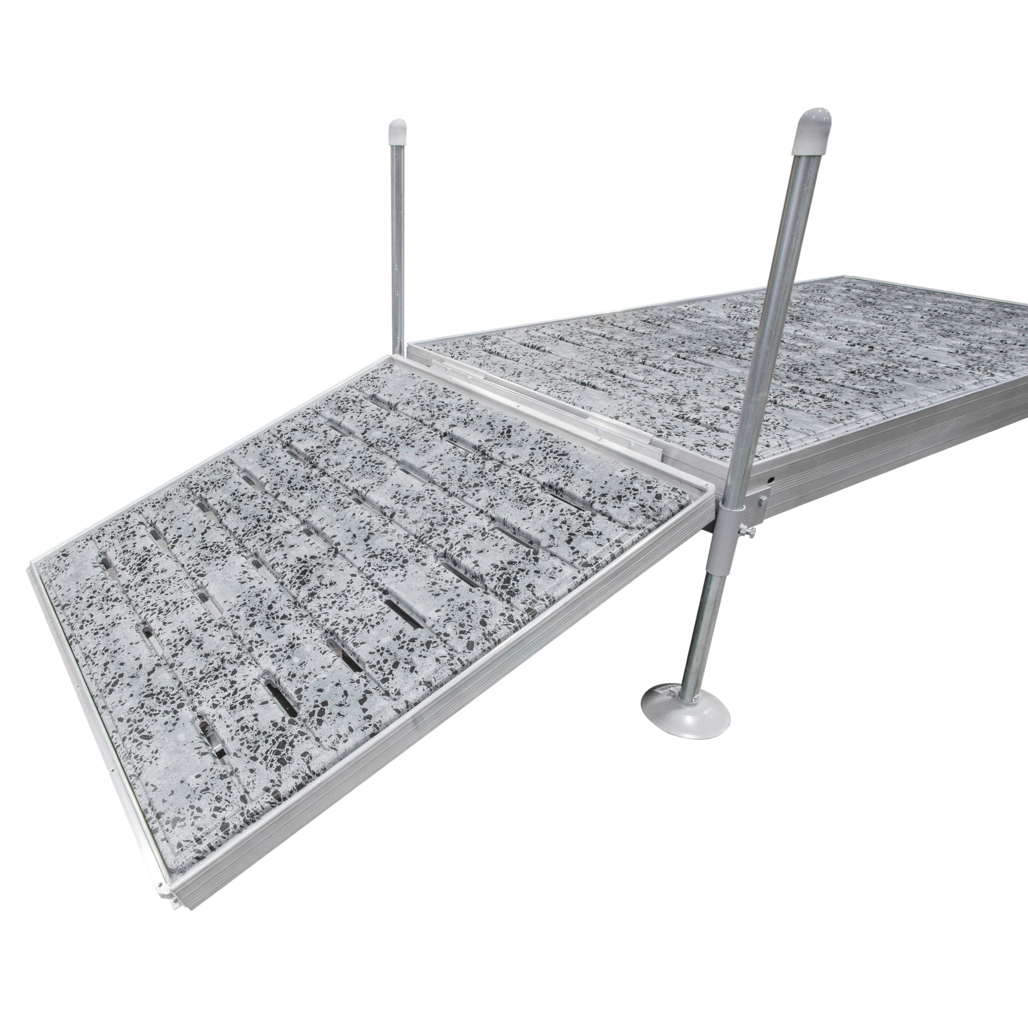 Tommy Docks TDGWDT-30550 4' Modular Aluminum Gangway with Thermoformed Terrazzo Decking