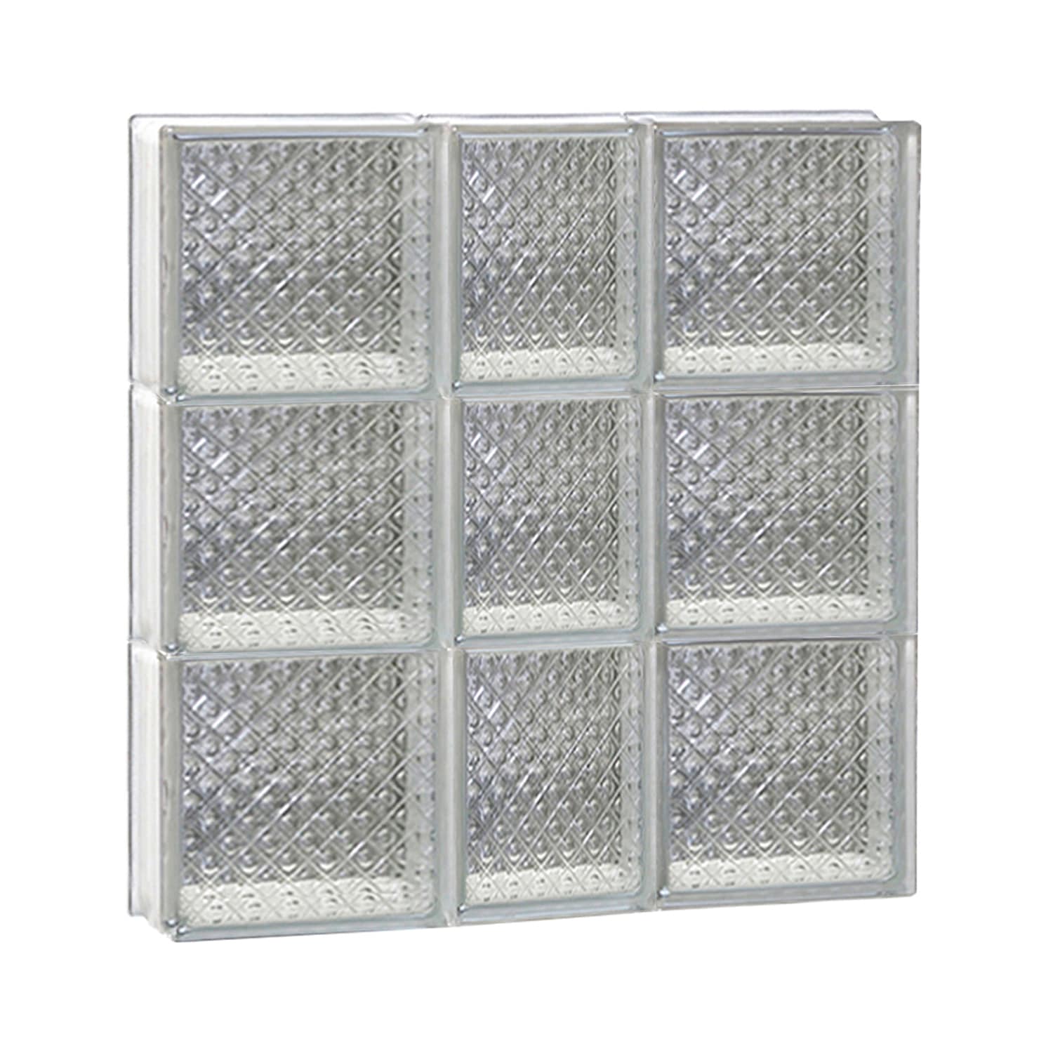 REDI2SET S2224DP Diamond Glass 21-1/4-in x 23-1/4-in Frameless Replacement Glass Block Window