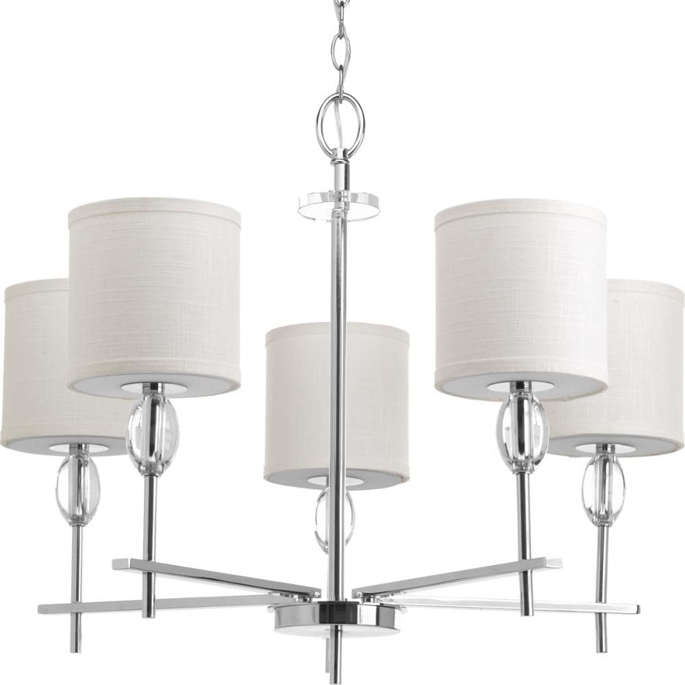 Progress Lighting P4141-15 Status 5-Light Polished Chrome TransitionalChandelier