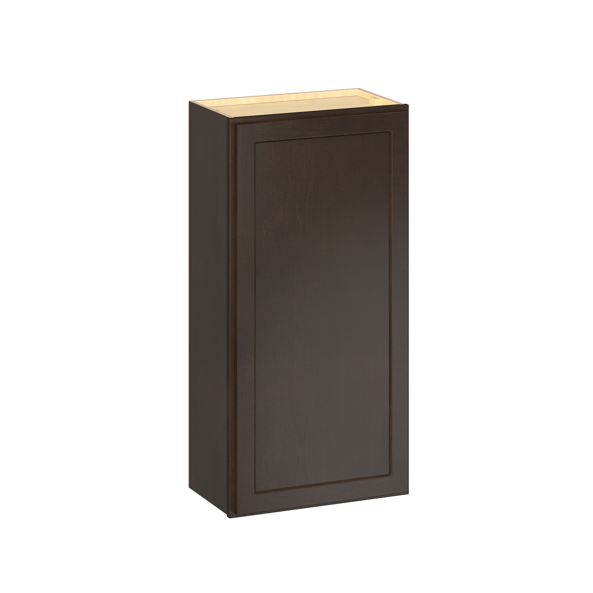 RELIABILT Parkstone II 21-in W x 42-in H x 13-in D Espresso Stained Birch Wall Fully Assembled Plywood Cabinet Flat Panel Shaker