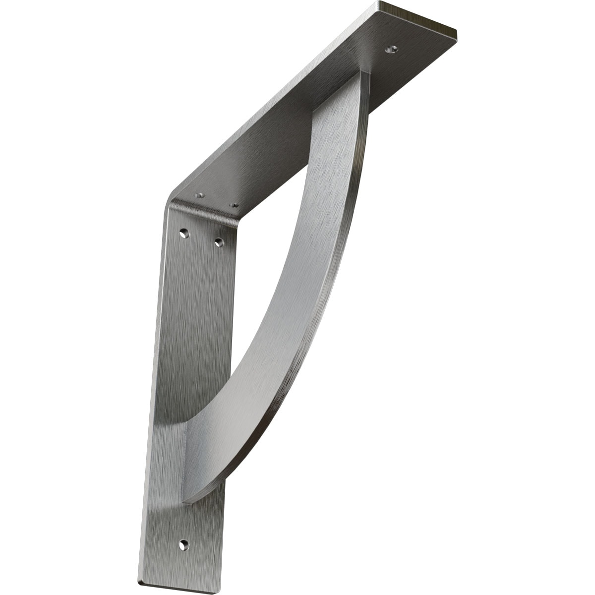 Ekena Millwork BKTM02X10X10BUSS Bulwark 10-in x 2-in x 10-in Stainless steel Steel Countertop support bracket