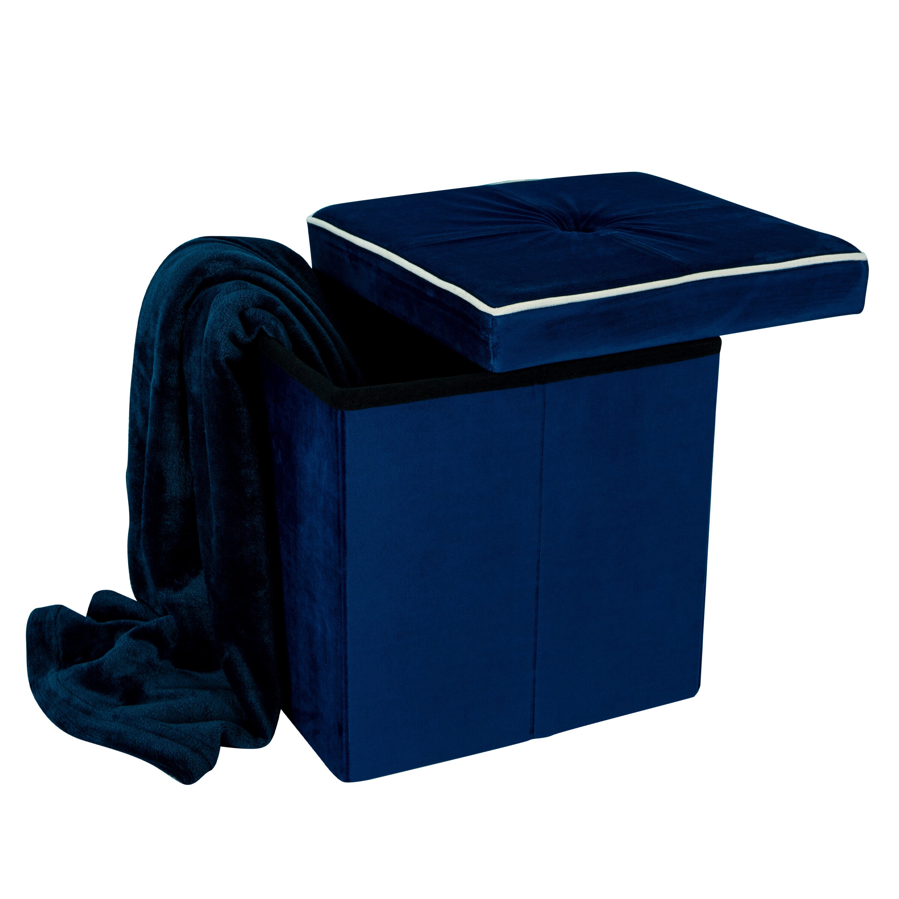 Simplify F-0629-NAVY Indoor-Ottomans - View #3