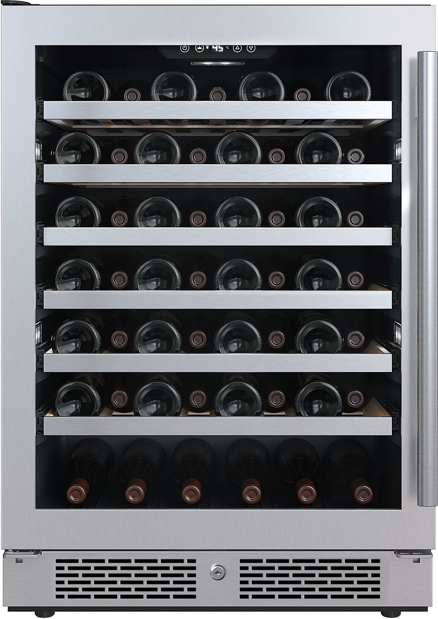 Avallon AWC242SZLH 23.81-Inches W 53 -Bottles Stainless Steel Built-in/Freestanding Indoor Wine Cooler