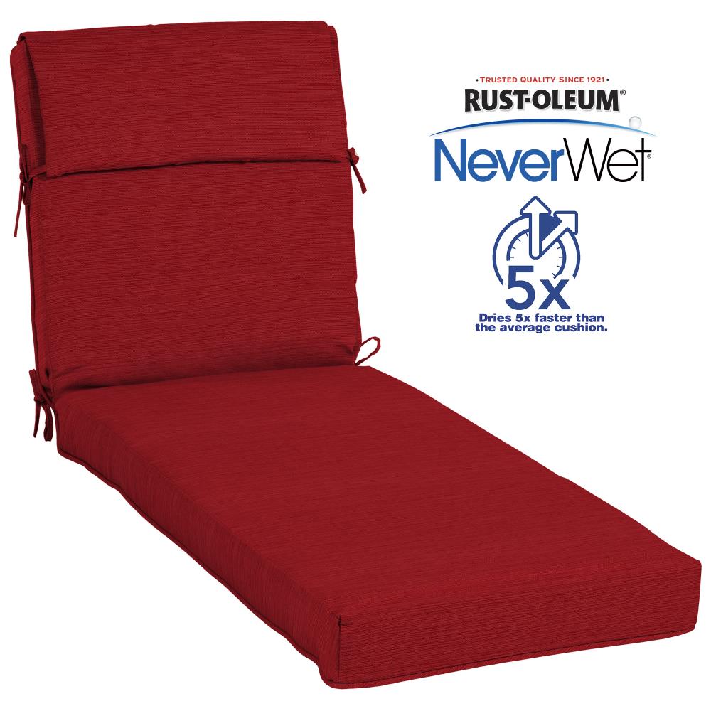 allen roth Neverwet 48 in x 21 in Nw Cherry Red Patio Chaise