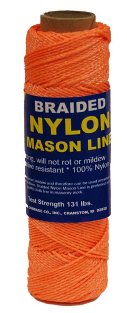 T.W. Evans Cordage 500-ft Orange Nylon Mason Line String in the
