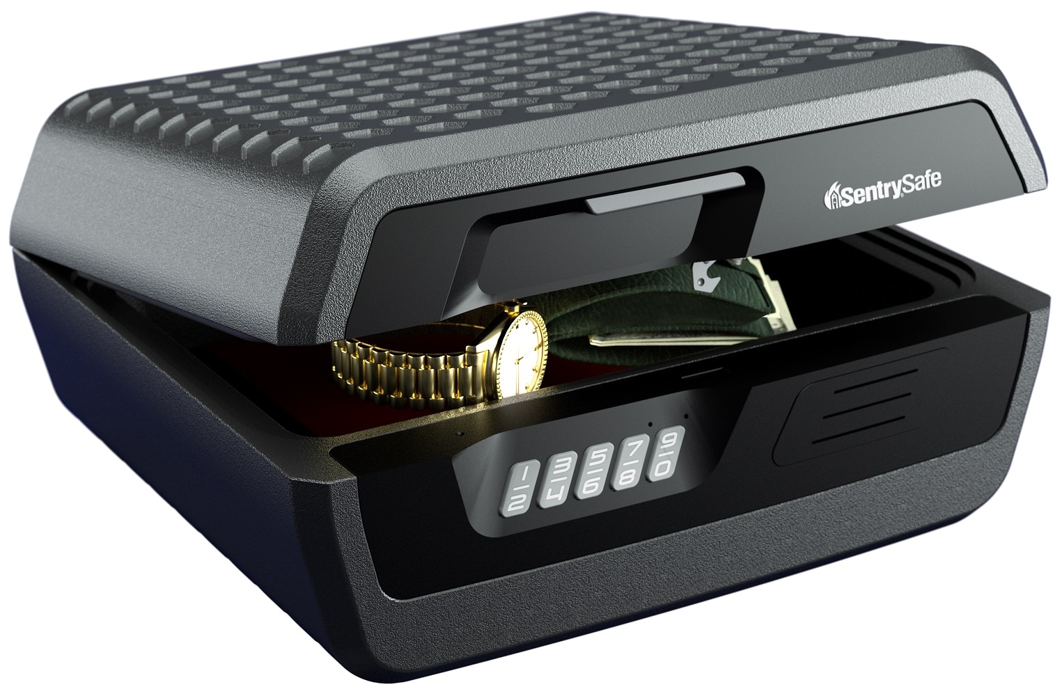 Small Black Digital Waterproof Fire-Resistant Safe