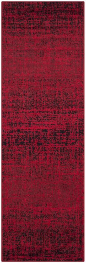 Safavieh ADR116F-222 Adirondack Lannet 2 x 22 (ft) Loomed Polypropylene Red/Black Rectangular Indoor Abstract Industrial Runner rug