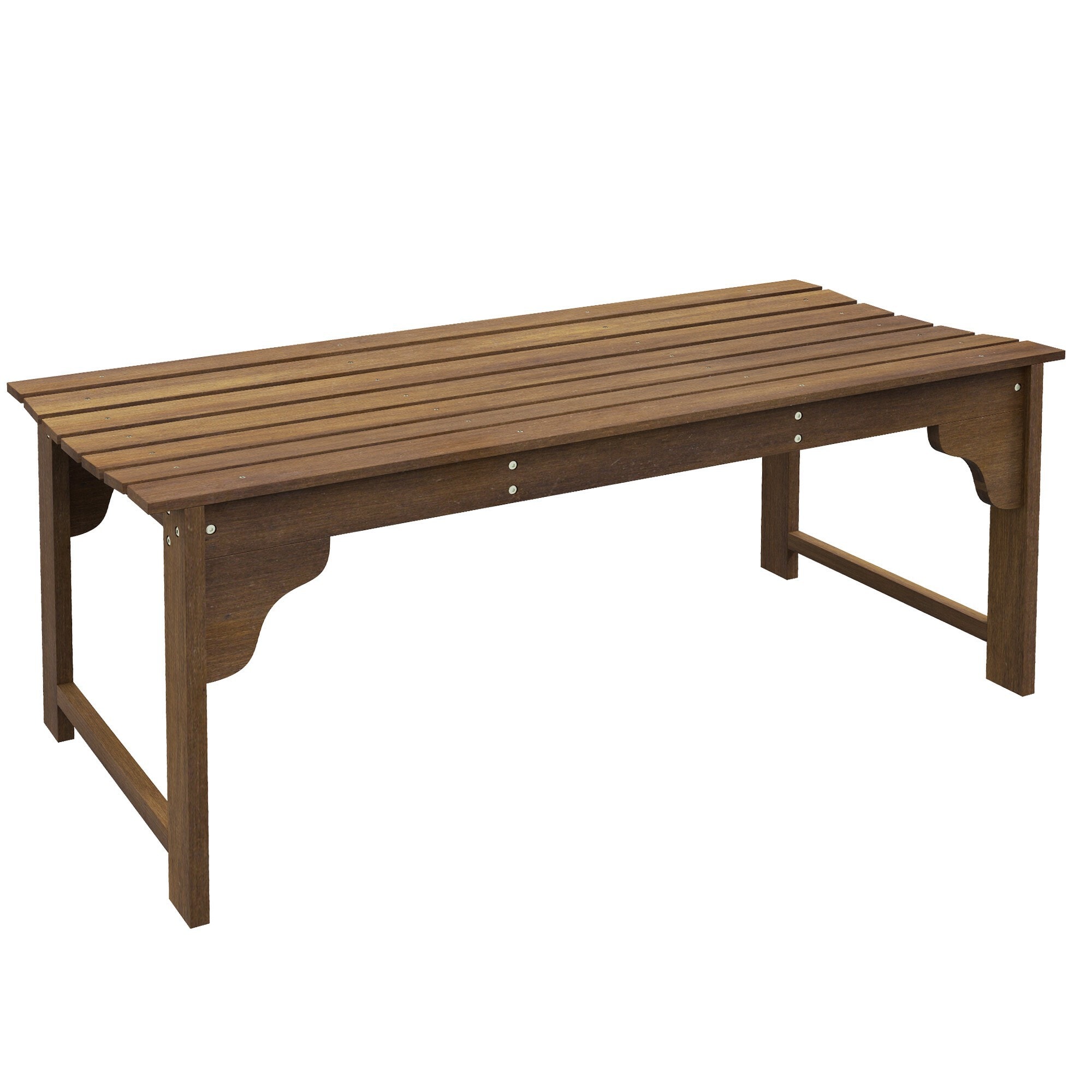 Miki Shinly AB-4074-245JJ Outdoor Patio Benches 45.25-in W x 17.25-in H Teak Teak Garden Bench