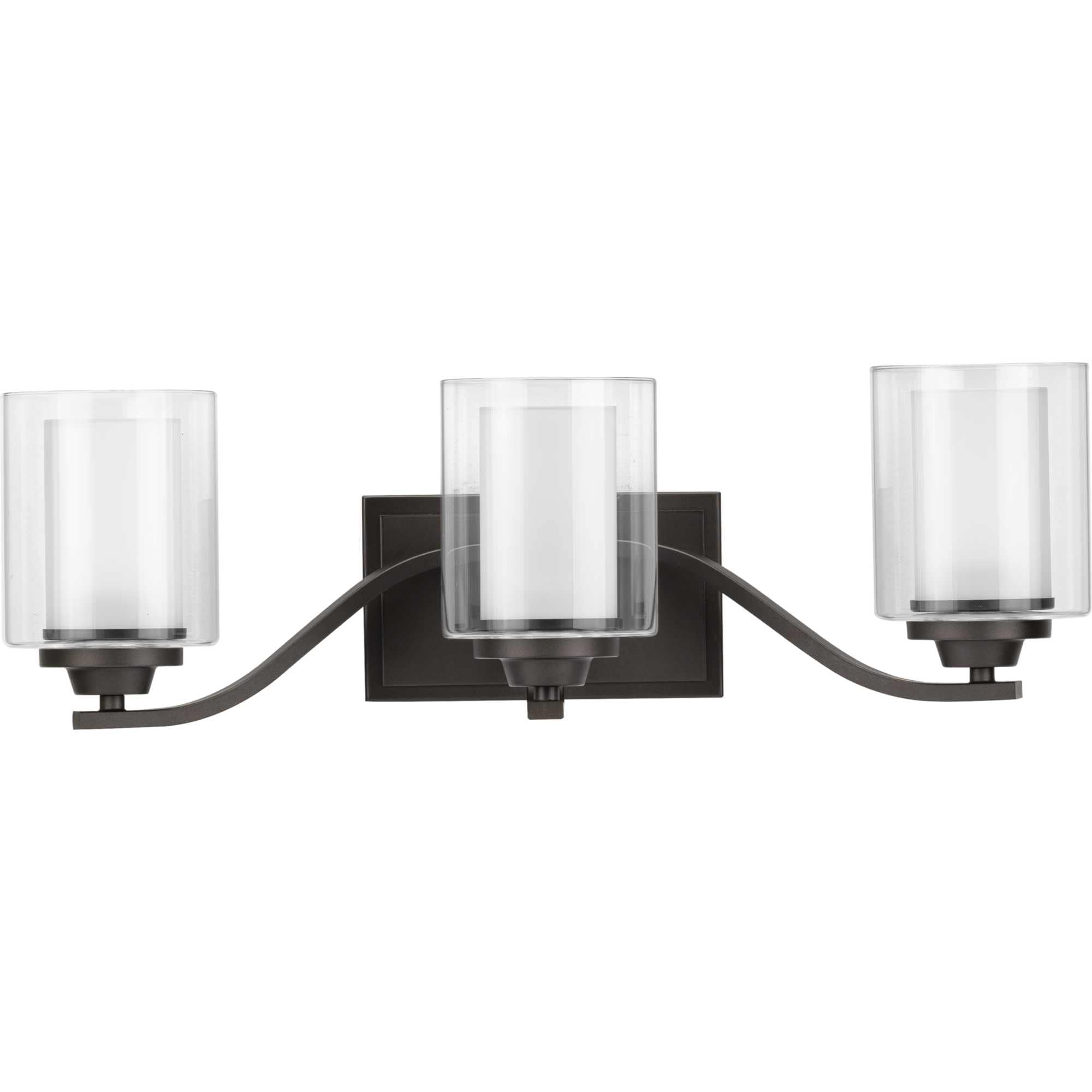 Progress Lighting Kene 23.37-in 3-Light Black Craftsman Vanity Light ...