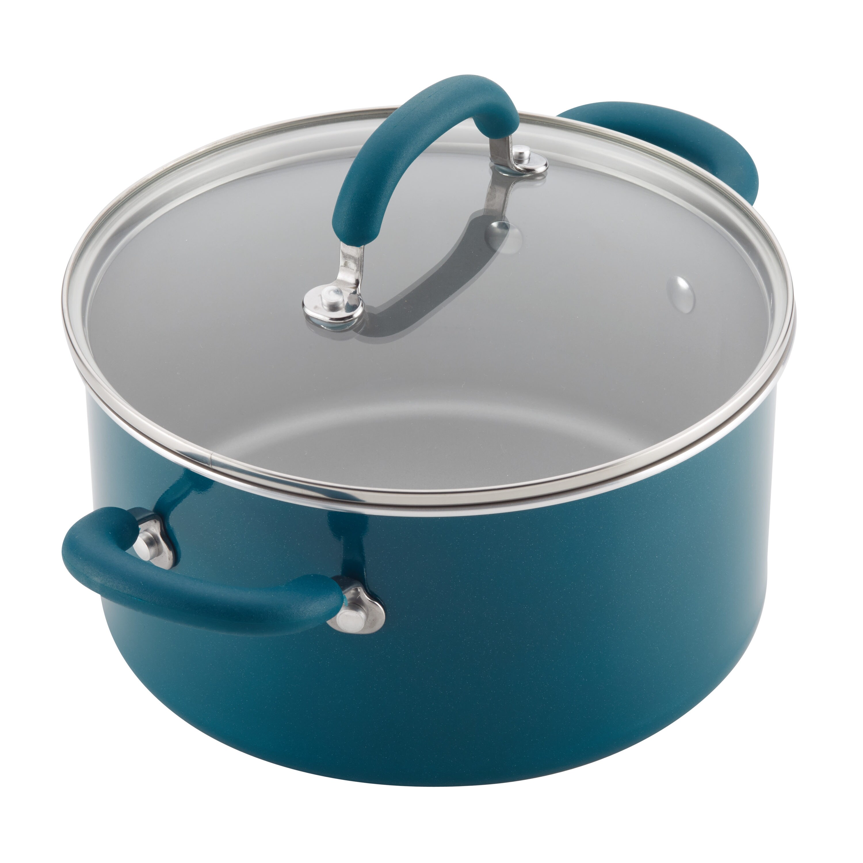 Rachael Ray Create Delicious 13pc Enameled Aluminum Cookware, Teal ...