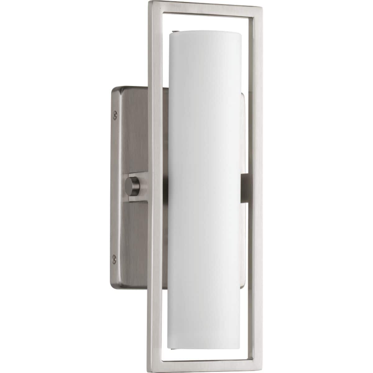 Brushed Nickel 12" LED Cylinder Vanity Light