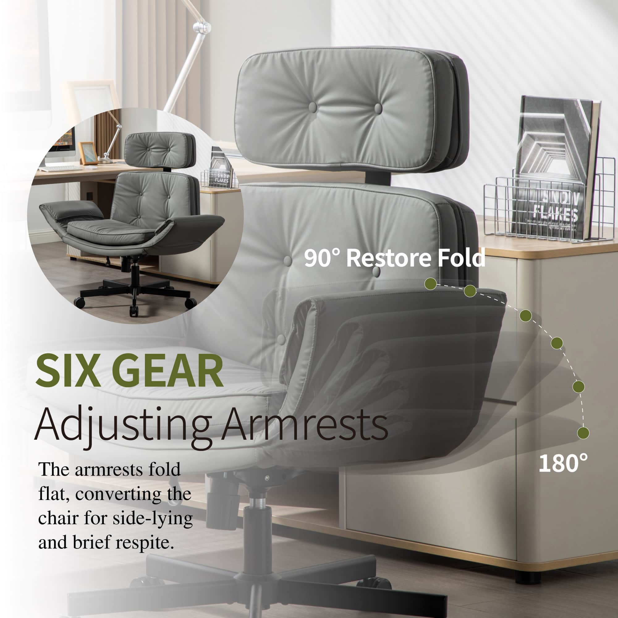 Maison Boucle LS-OFFICE-CHAIR-A3 Office-Chairs - View #4