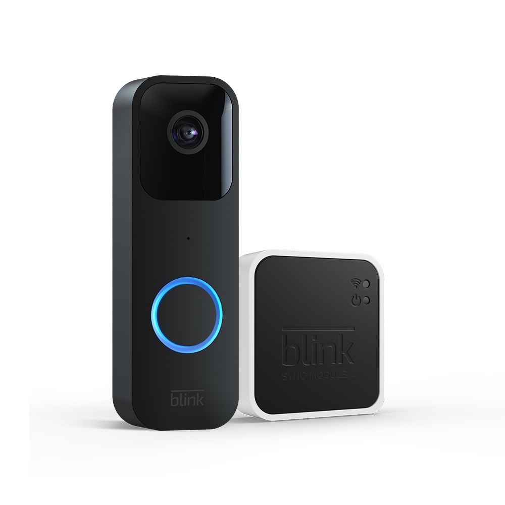 Blink Video Doorbell with Sync Module 2 ,Black
