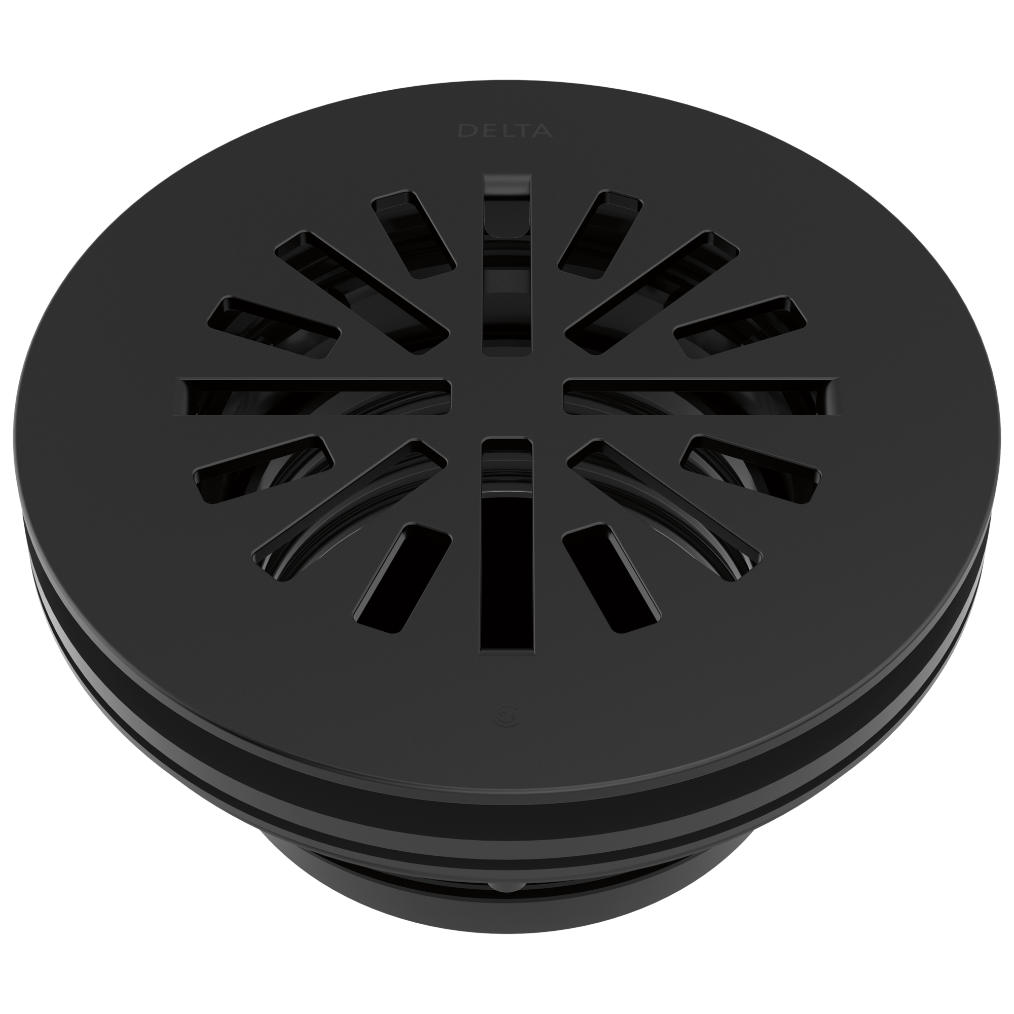 Square Snap-In Shower Drain Cover in Matte Black - Danco