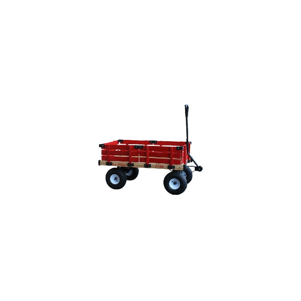 Millside Industries 1500-410 20 in. x 38 in. Wooden Wagon with 4