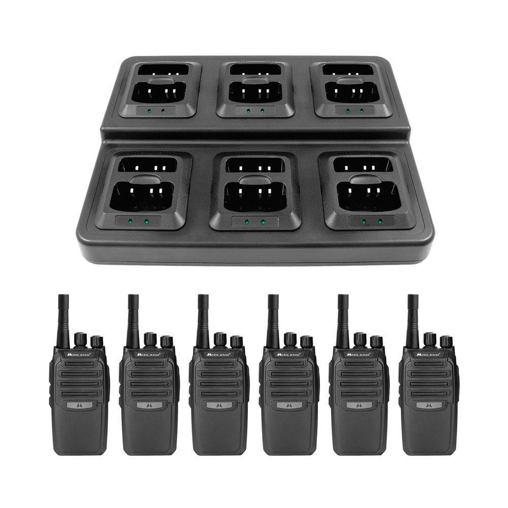 Midland Biztalk 6 Pack Br200 Business Radios with Gang Charger BR200X6BGC Sansujyuku sansujyuku.com