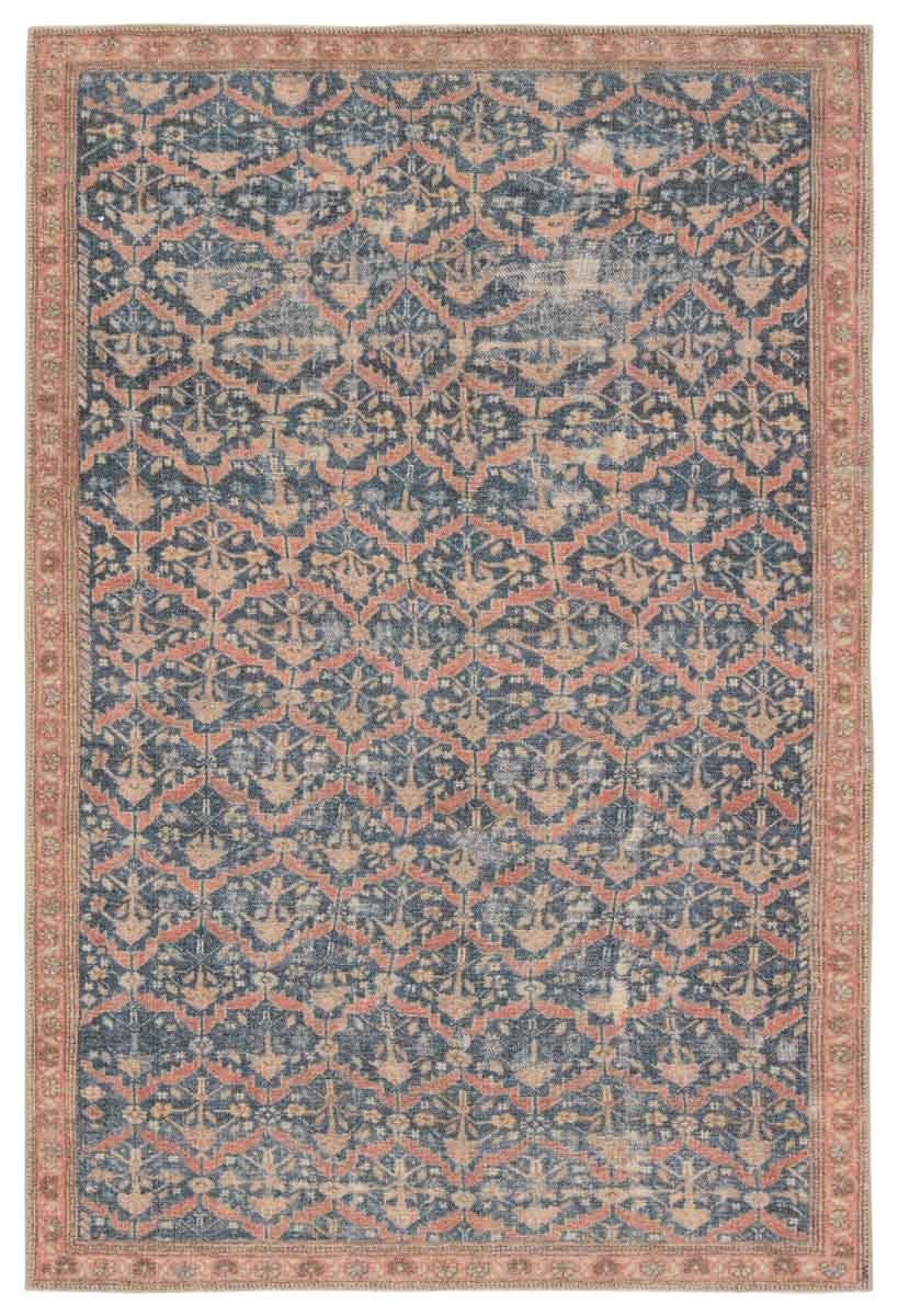 Jaipur Living BRG155257 3 x 5 Navy Indoor Trellis Area Rug