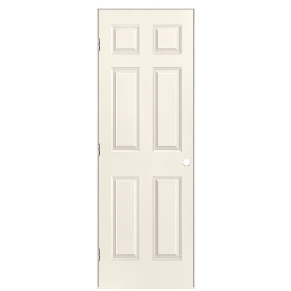 Masonite Traditional 32-in x 80-in Natural 6-panel Solid Core Unfinished  Oak Wood Right Hand Single Prehung Interior Door in the Prehung Interior  Doors department at