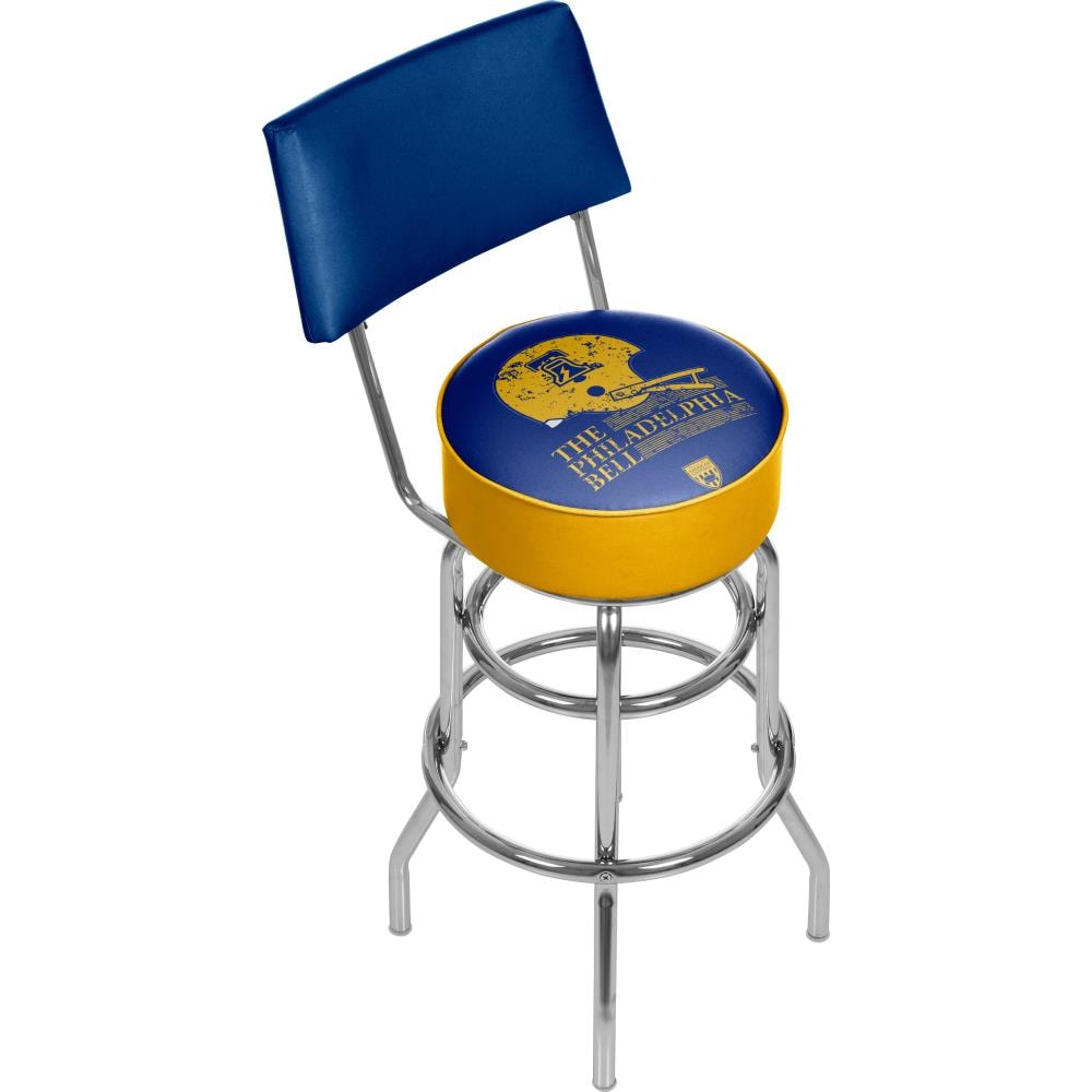 Trademark Gameroom VAF1100-PB Bar Stools with Backs Chrome Bar height Swivel Metal Bar Stool Back