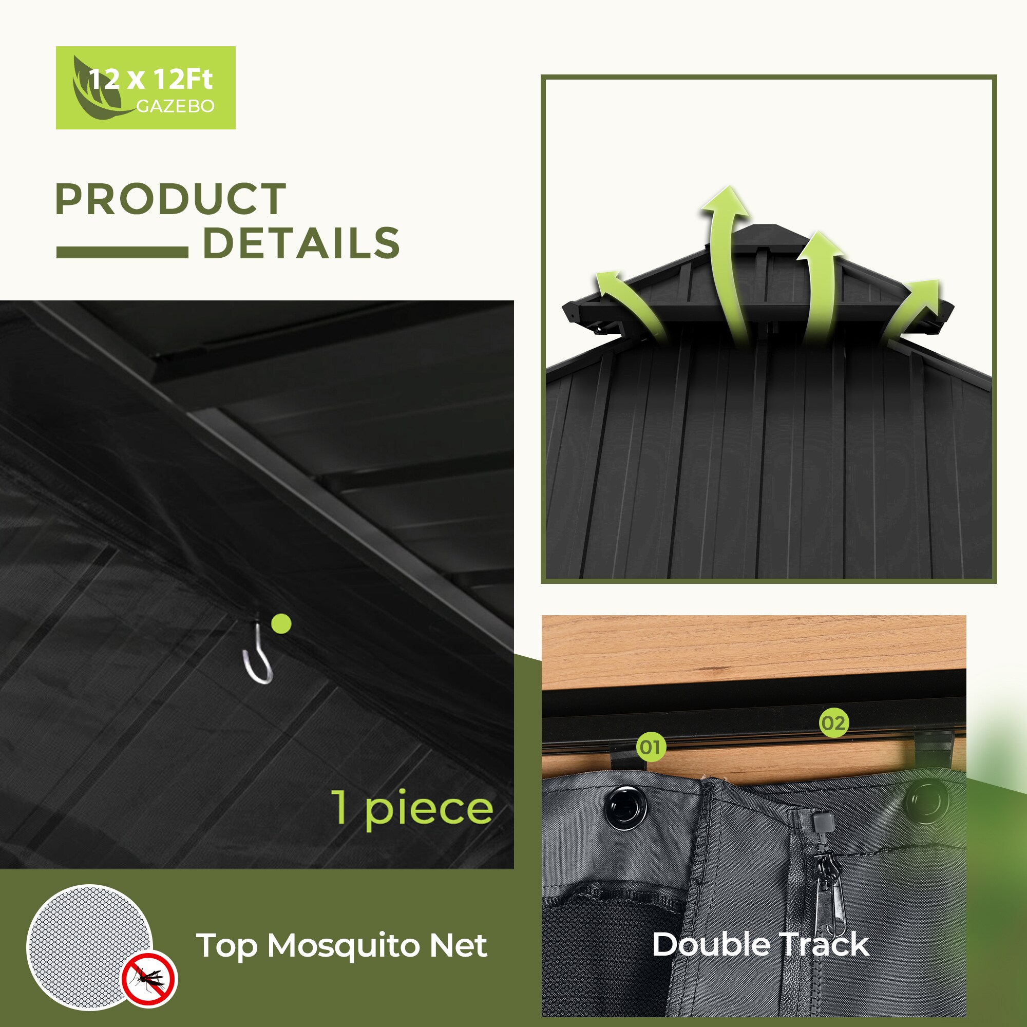  EL-ZPTPSR1212-H-WL3 Wood-Resin-Gazebos - View #4