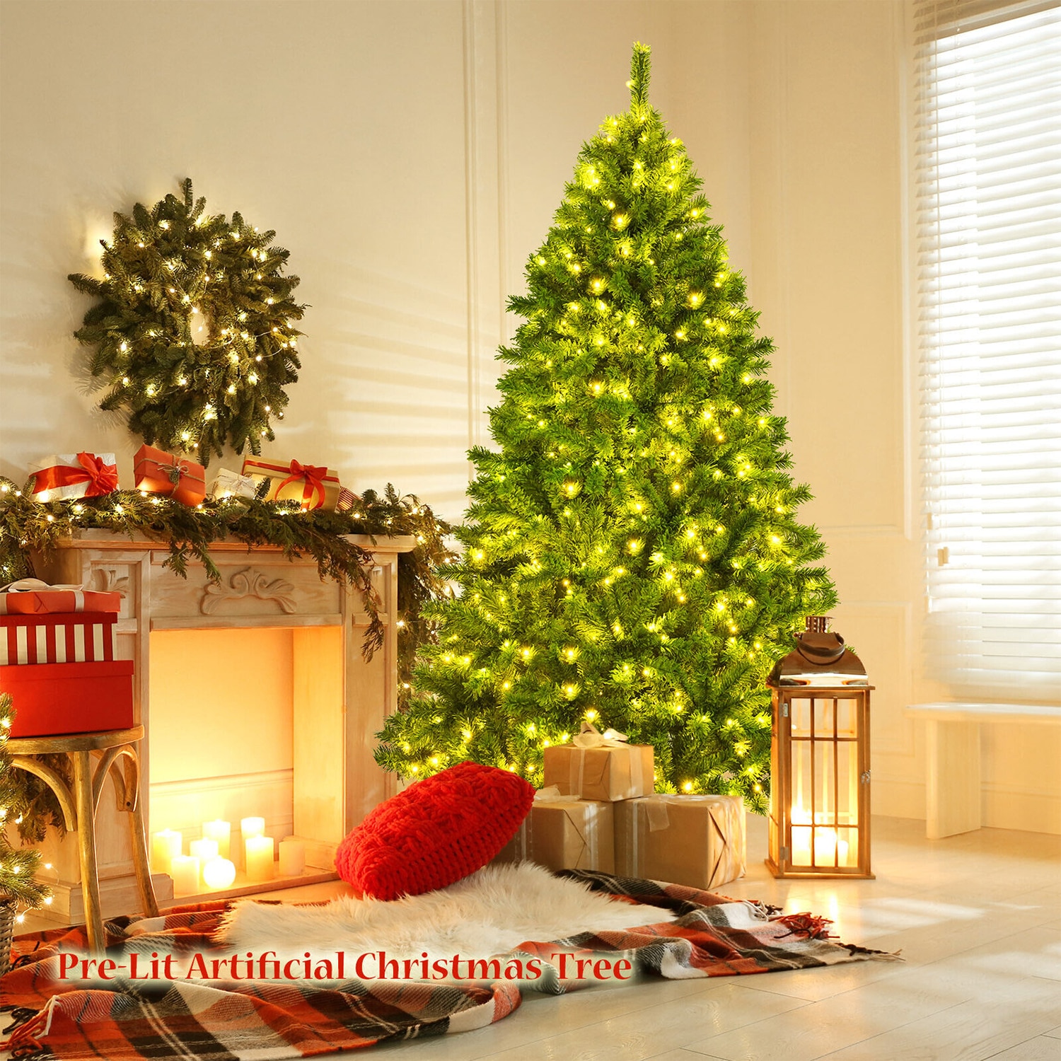 WELLFOR HYJ23579US Artificial-Christmas-Trees - View #6