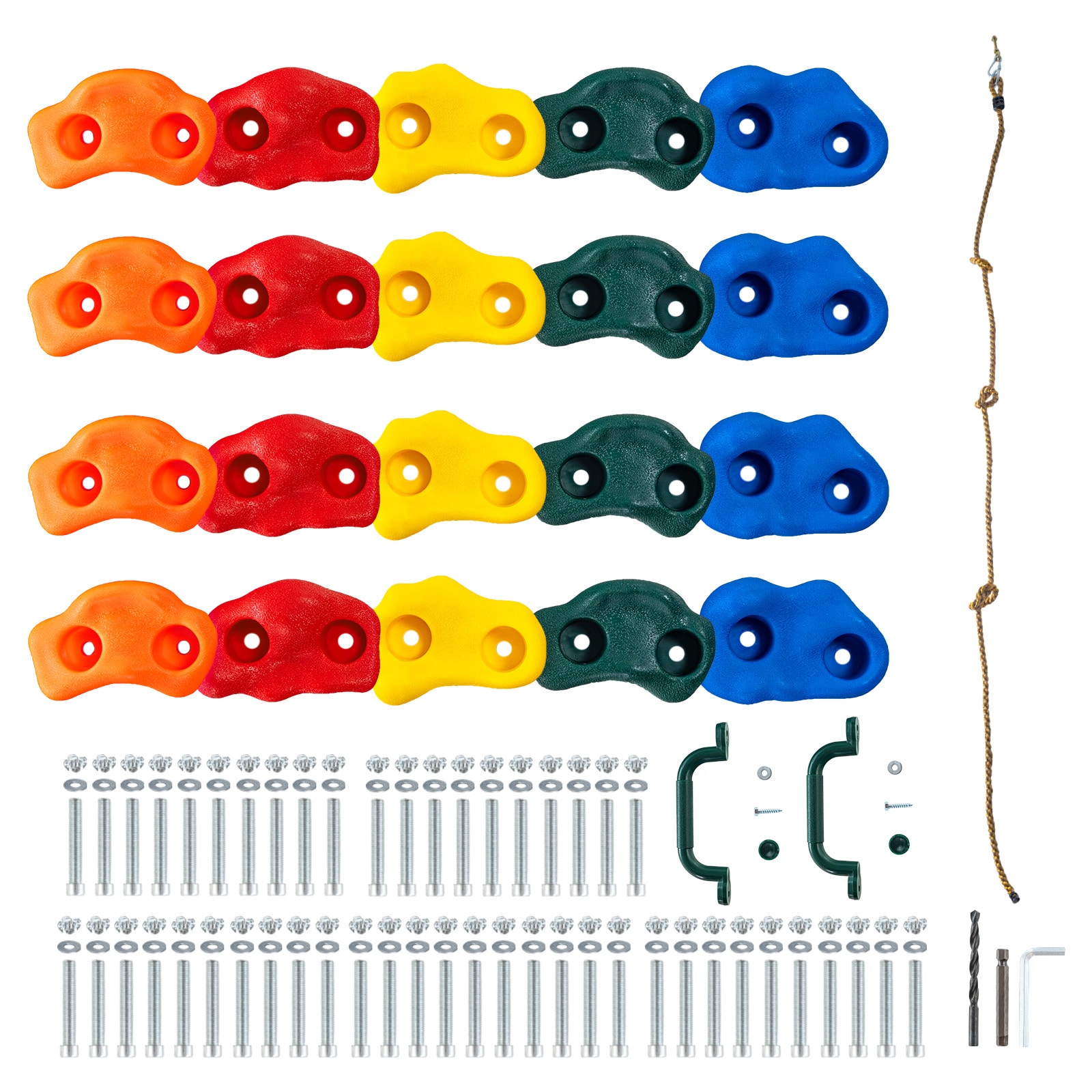 VEVOR PYZJTZ25PCSXI1DFZV0 25 Holds Climbing Rocks Multiple colors/finishes Rock climbing kit