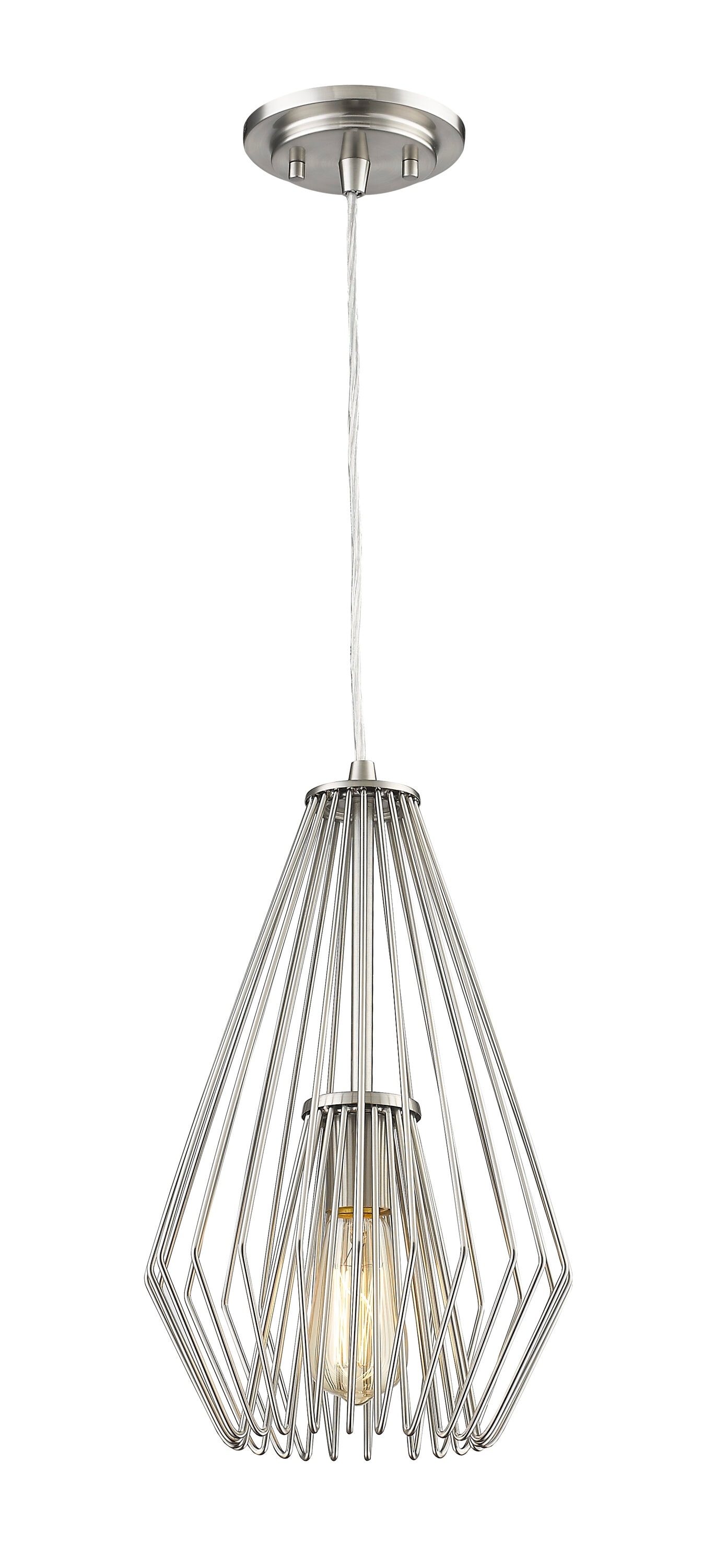 Z-Lite 442MP-BN Quintus Brushed Nickel Modern/contemporary Teardrop Mini Hanging Pendant light
