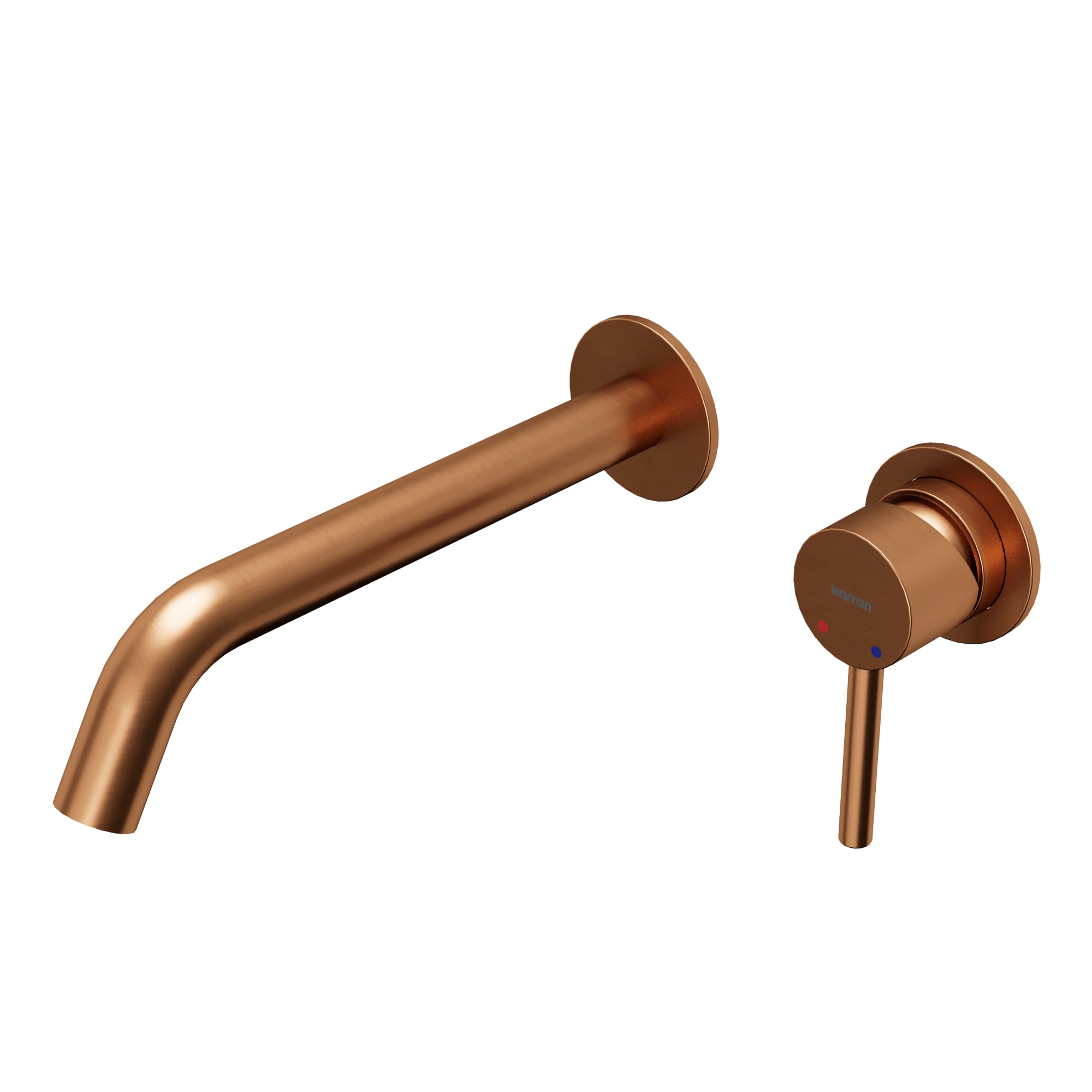 Karran KBF610BC Grantham Brushed Copper Wall-mount 1-handle WaterSense Low-arc Residential Handle Bathroom Sink Faucet