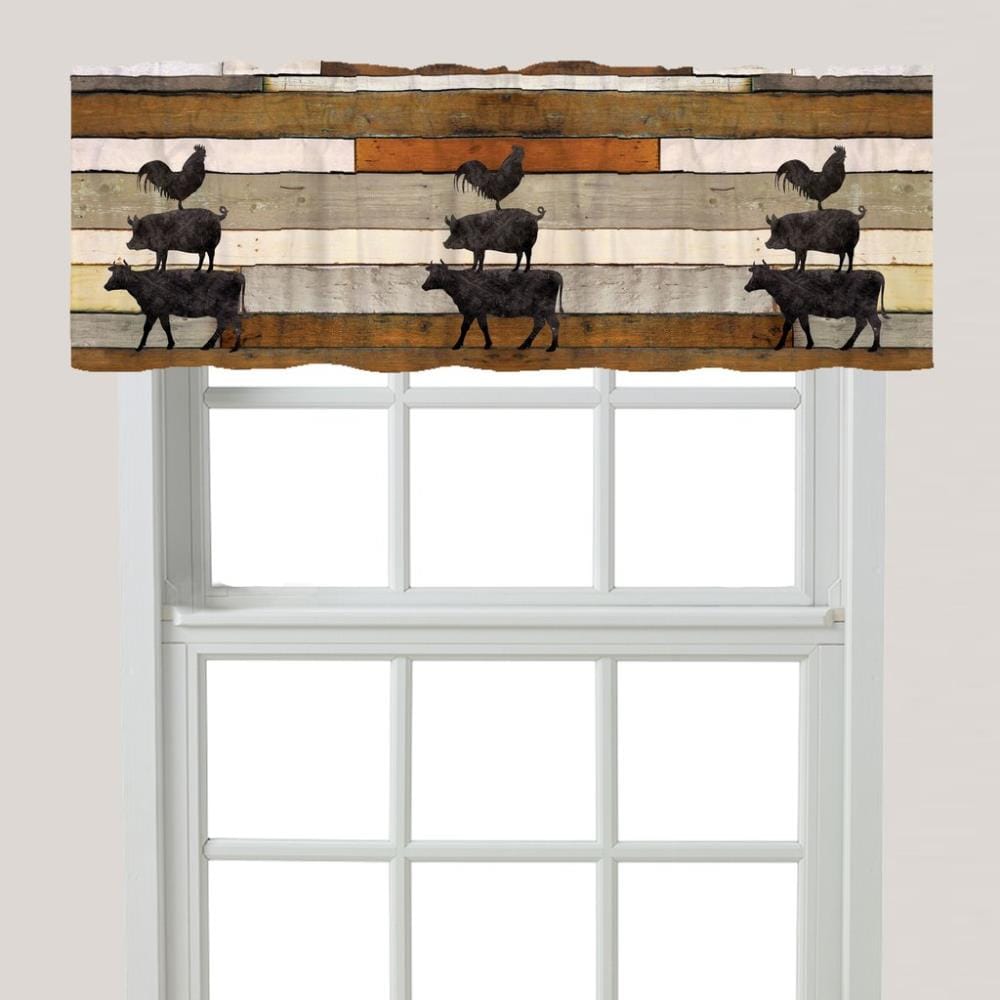 Laural Home FRMAWV Window Valances 18-Inches Multicolor/Polyester Polyester Rod pocket Valance