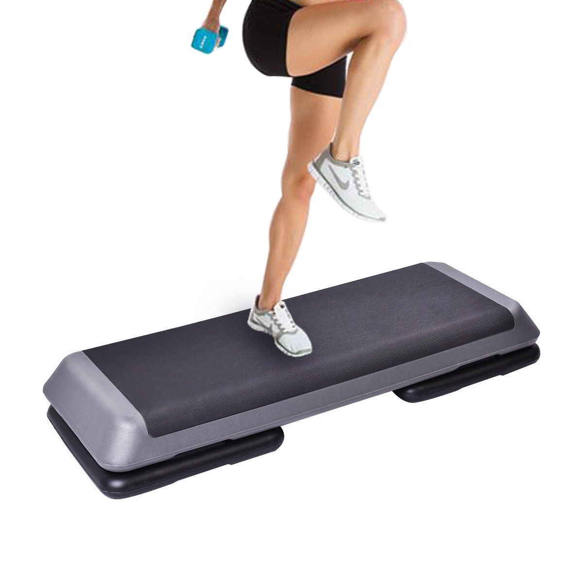 Costway 16''Aerobic Step System 4 Risers Fitness Exercise Stepper Platform