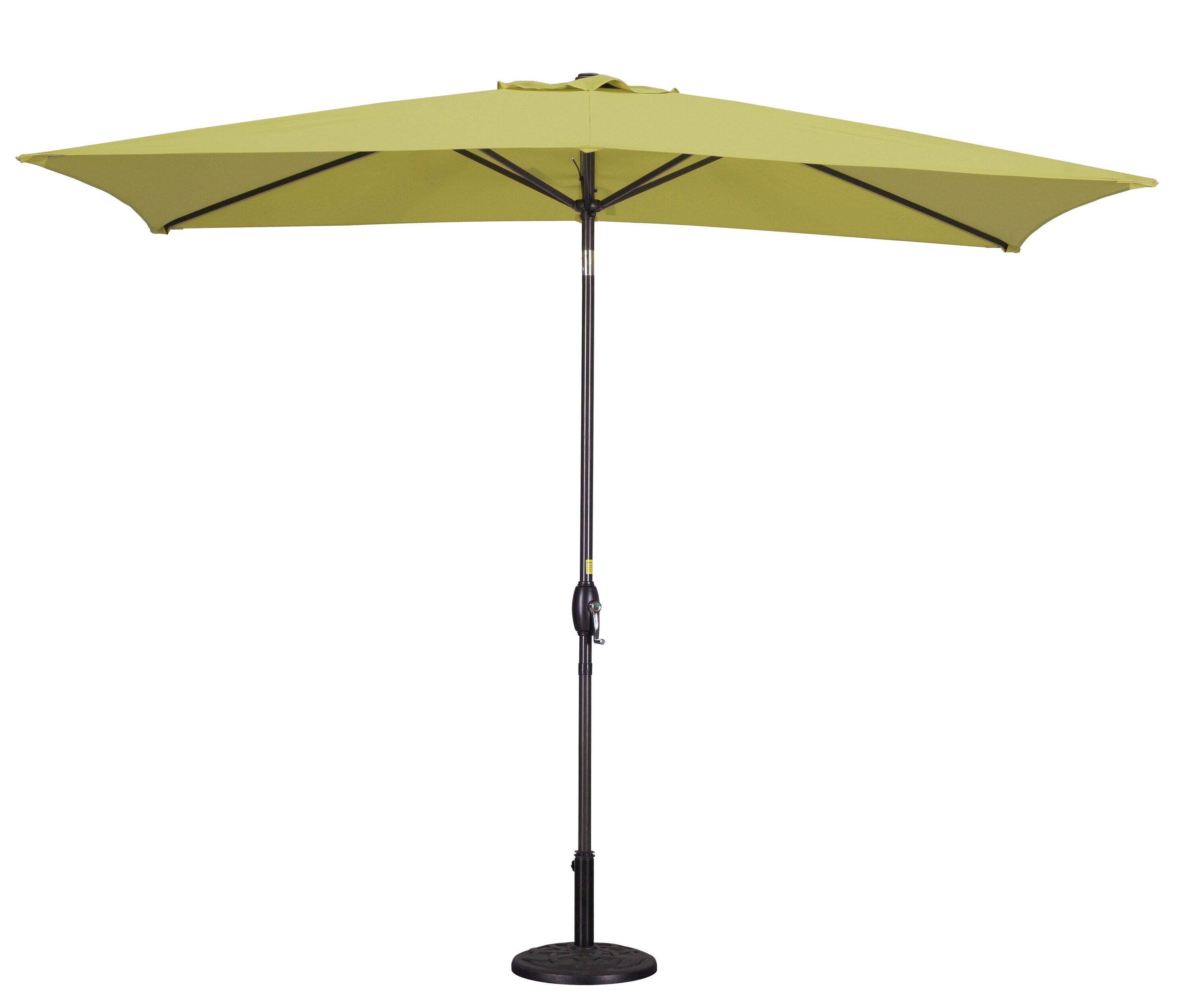 Bansa Rose 6.5-ft Lemon Green Square Market Patio Umbrella With 