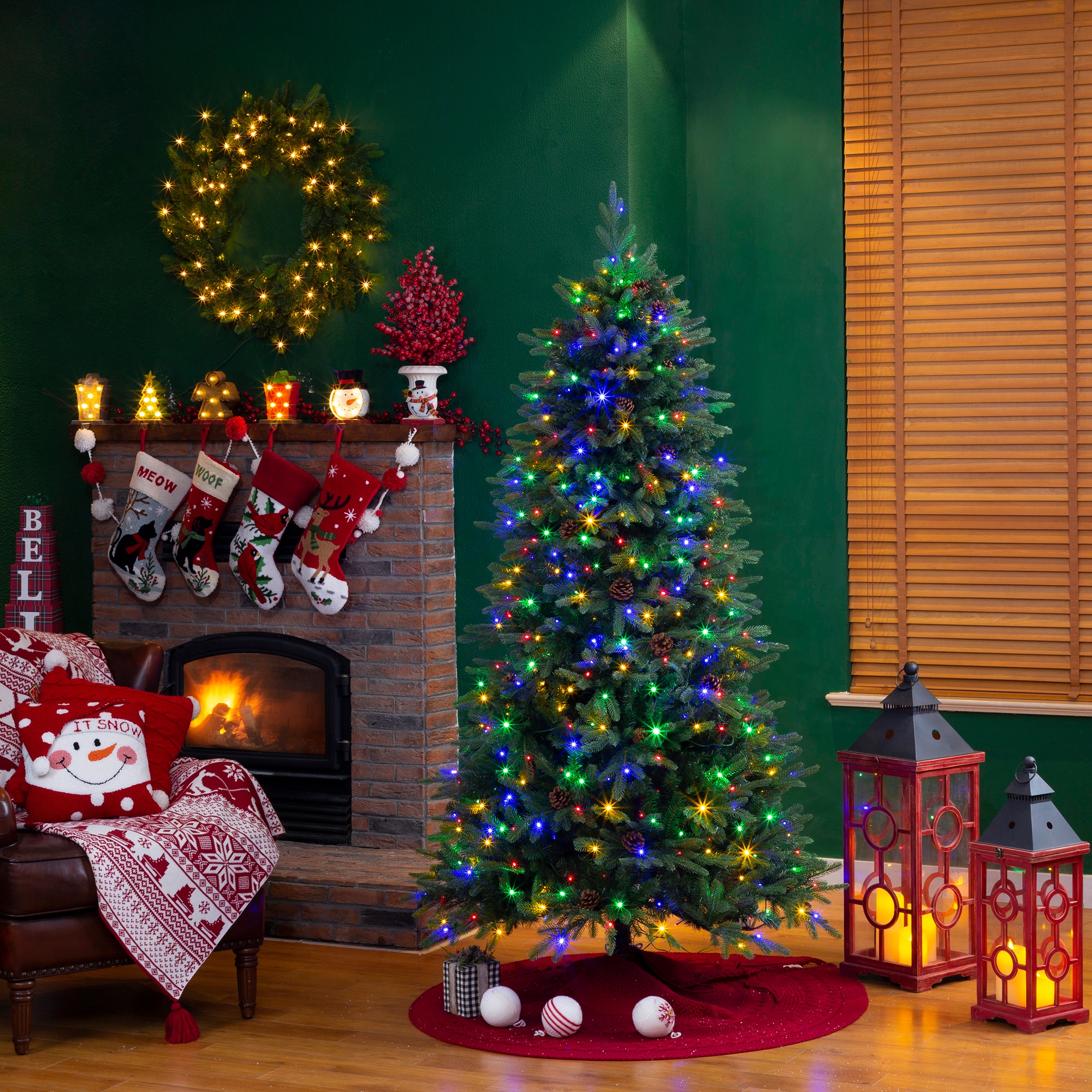 Glitzhome 2014600025 Artificial-Christmas-Trees - View #3