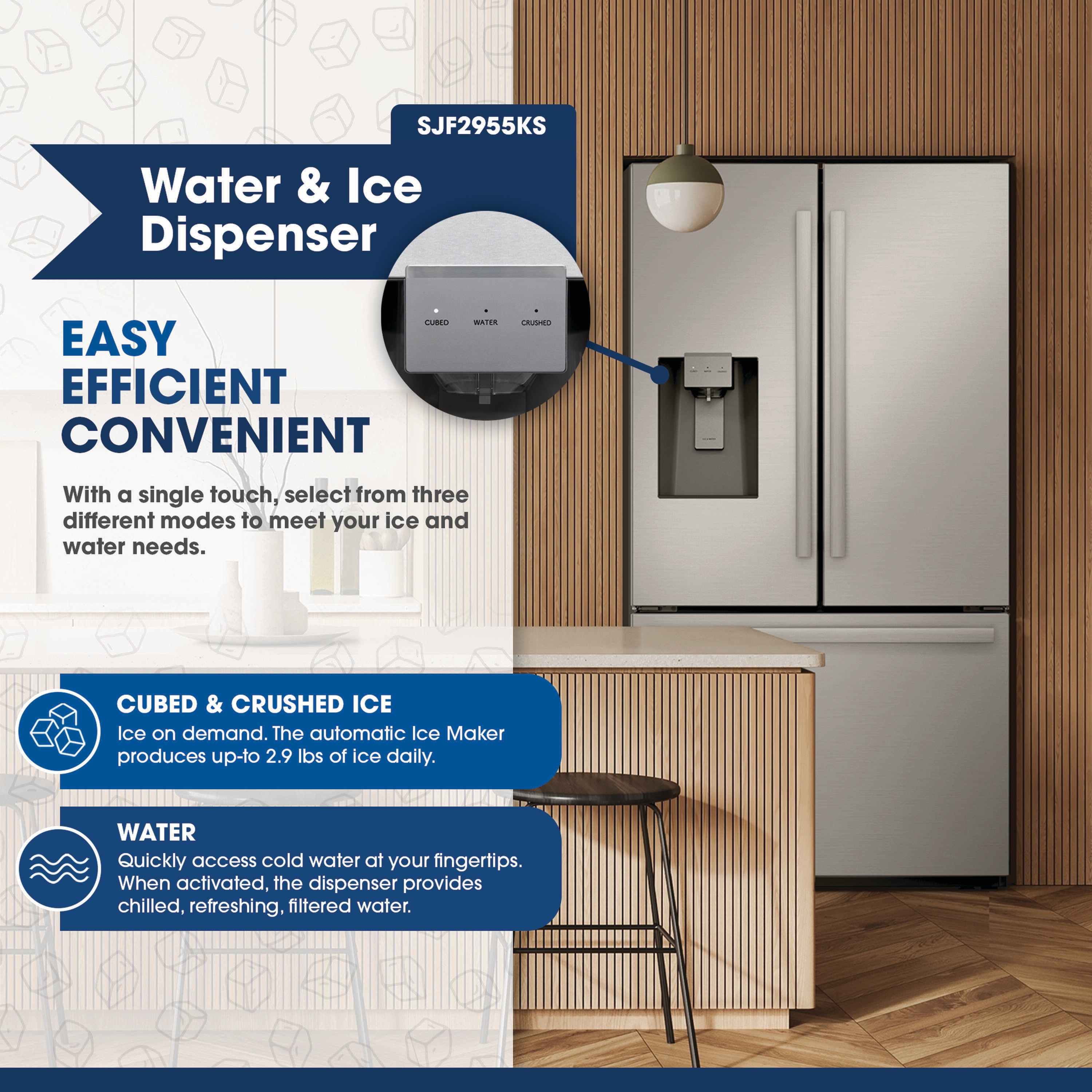 Sharp SJF2955KS French-Door-Refrigerators - View #9