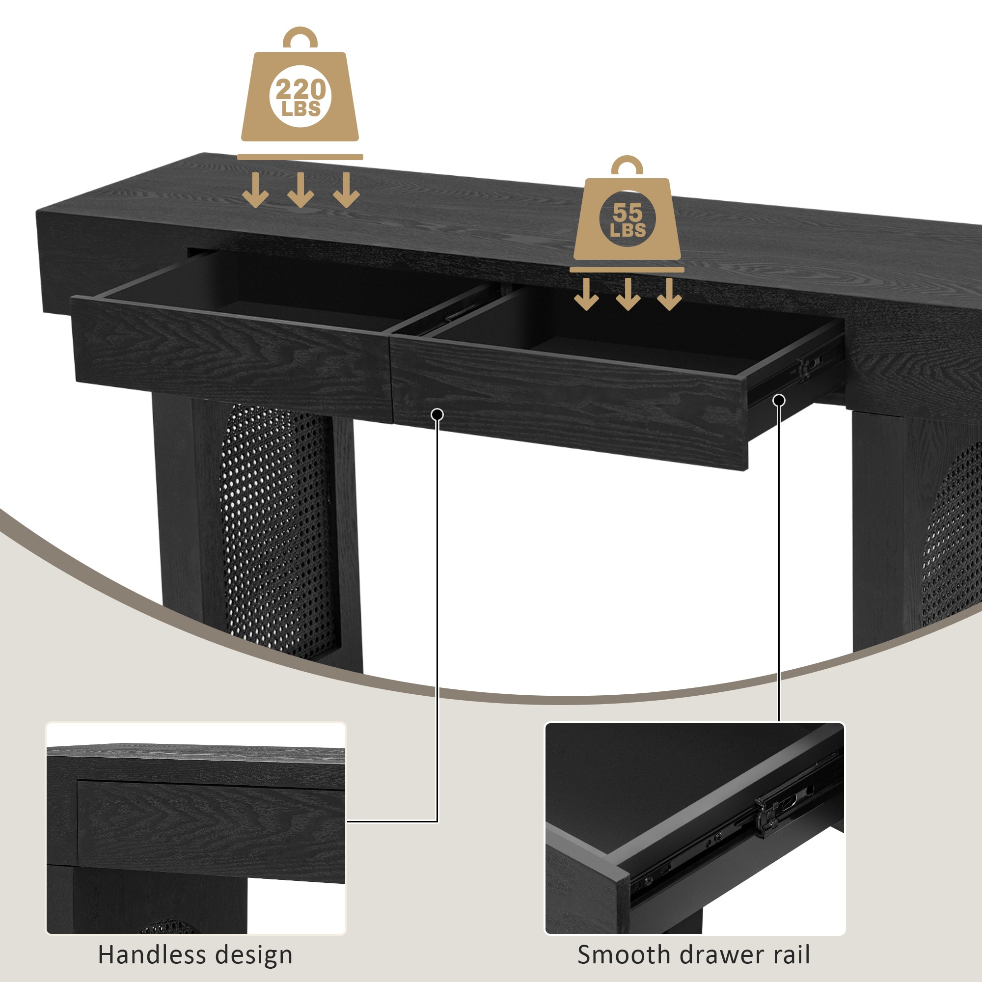 ModernLuxe N715P223098B Console-Sofa-Tables - View #6