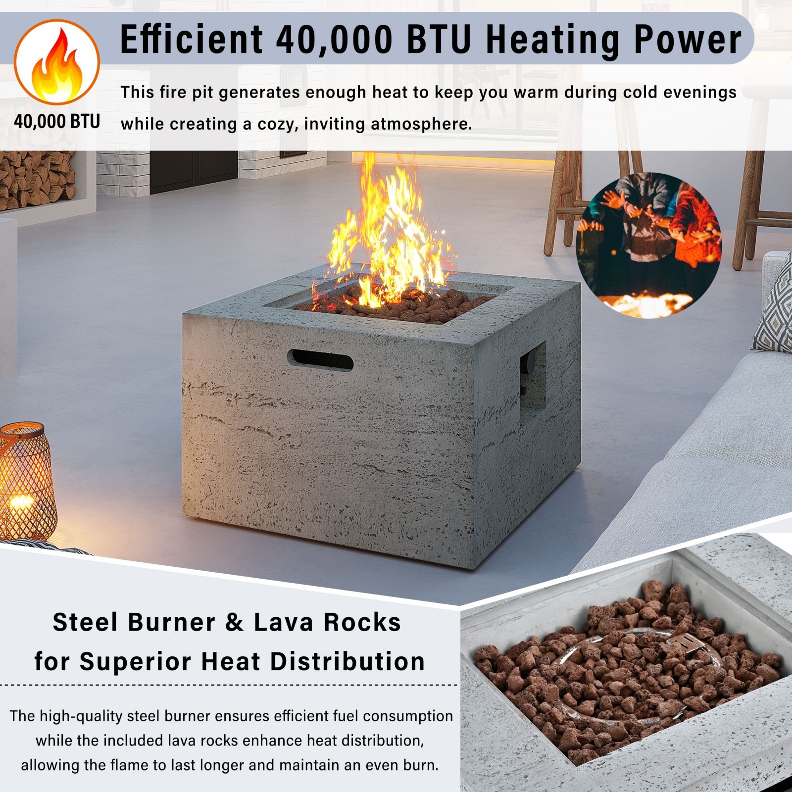 GlasFlength LW-GFP-007 Outdoor-Gas-Firepits - View #4