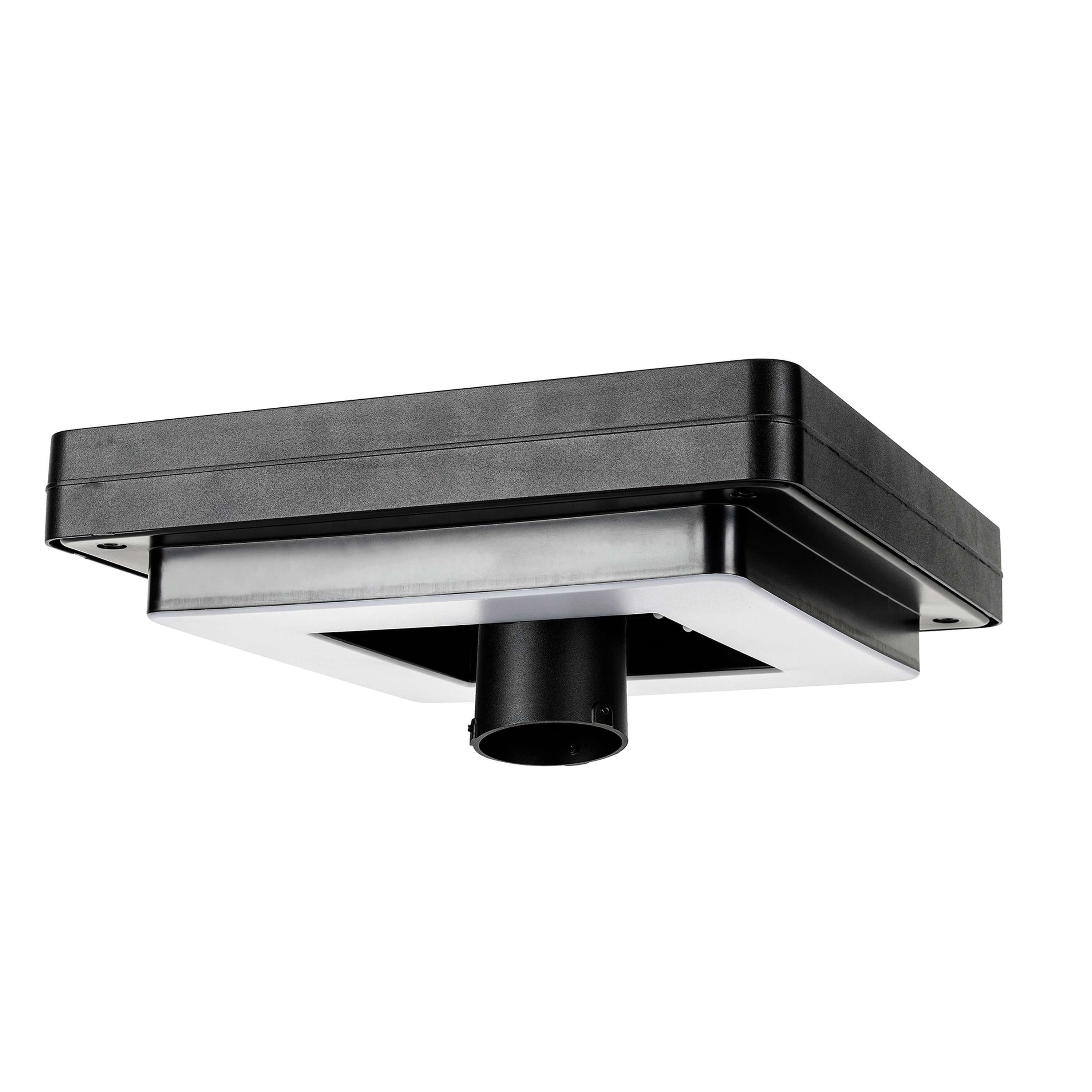 Contemporary Black Aluminum 99" LED Solar Lamp Post