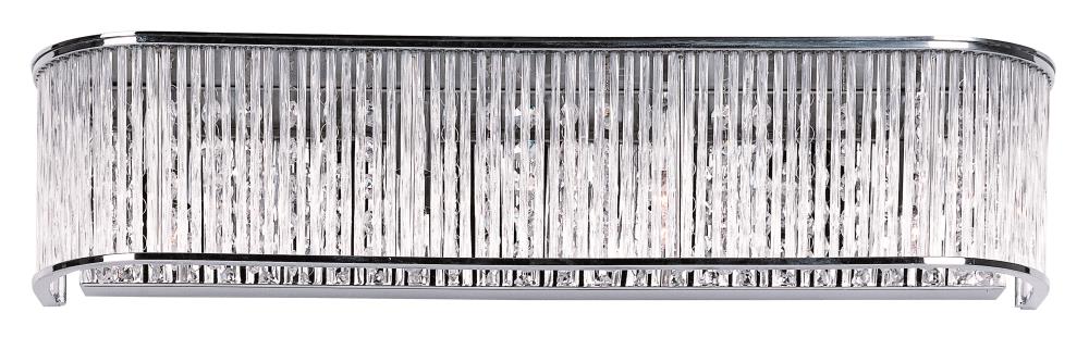 Maxim Lighting 39712CLPC Swizzle 24-in 4-Light Polished Chrome Glam Vanity Light