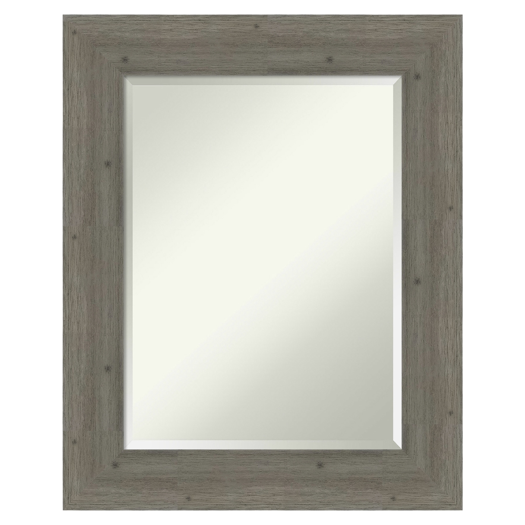 Amanti Art DSW4094333 Fencepost 25.0-in x 31.0-in Framed Rectangle Bathroom Vanity Mirror ( Distressed Grey )